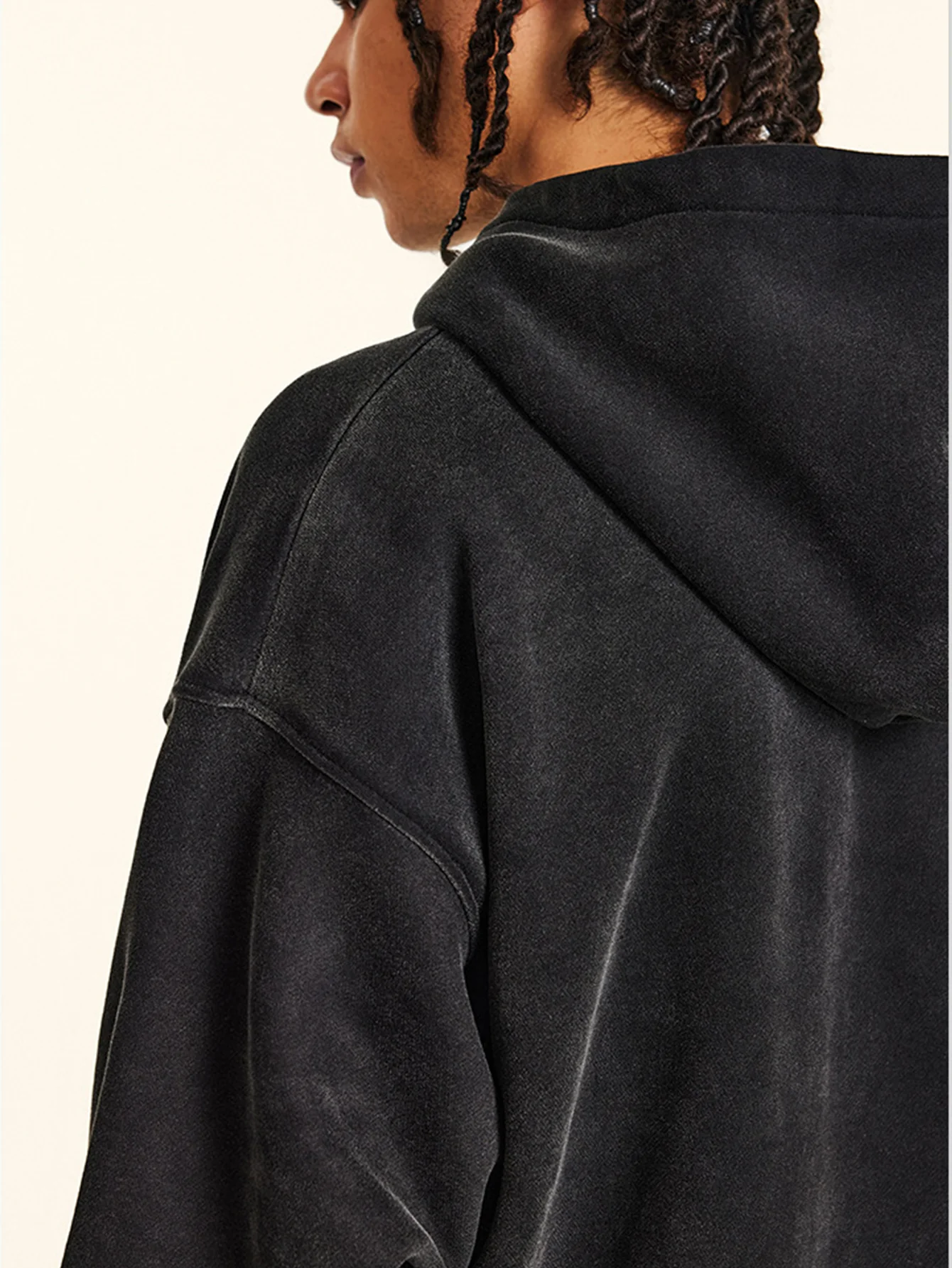Oversize Zahlenprint Gewaschener Abgenutzter Hoodie - Image 13