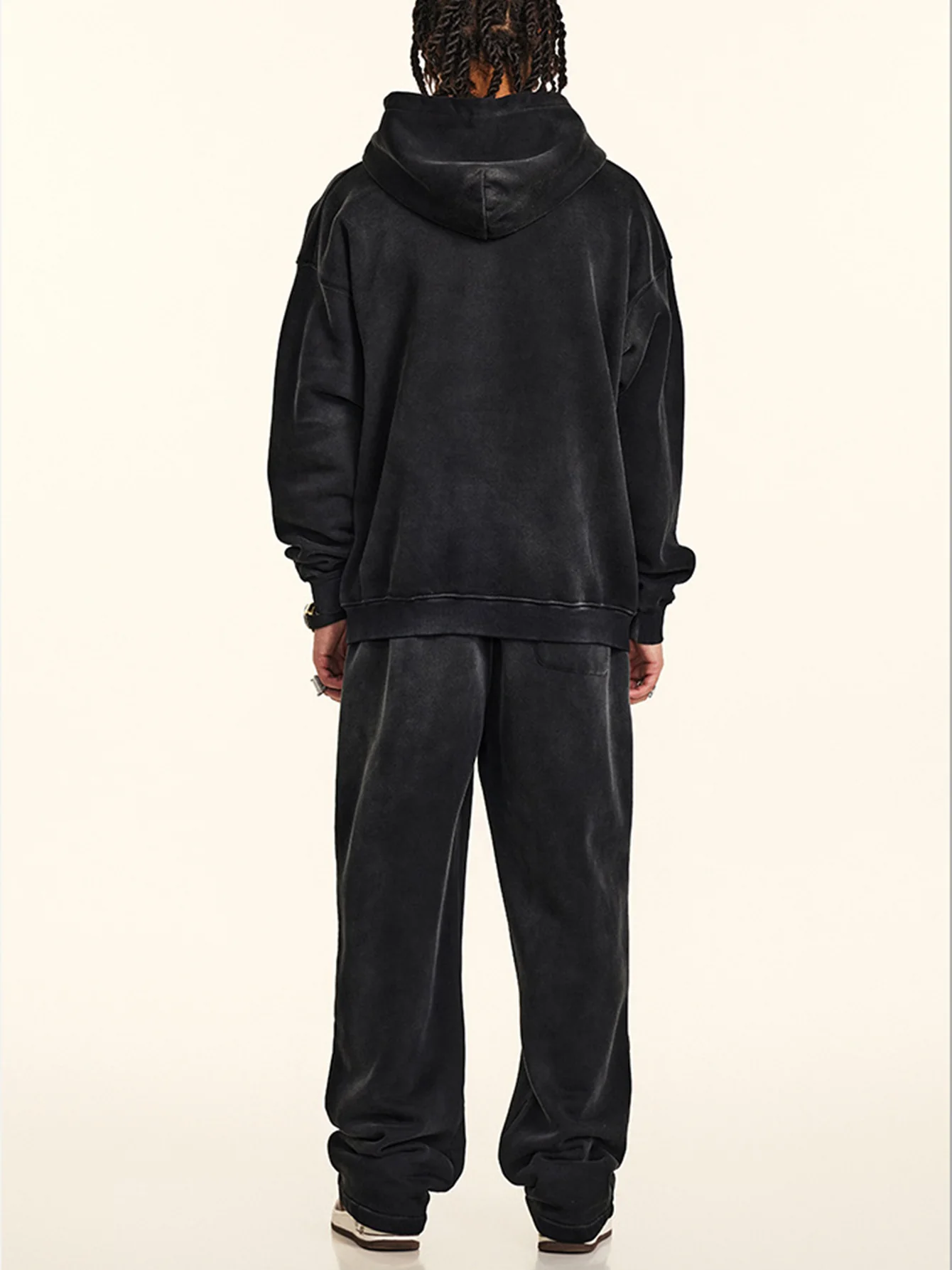Oversize Zahlenprint Gewaschener Abgenutzter Hoodie - Image 19
