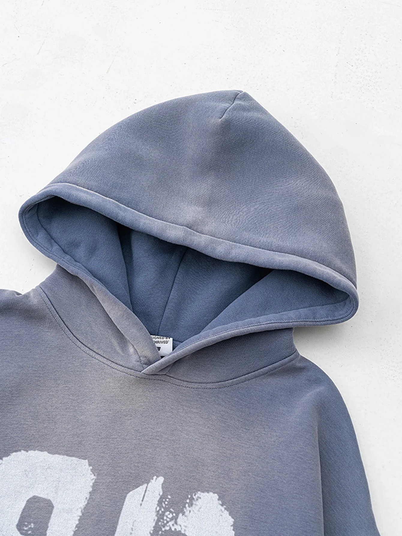 Oversize Zahlenprint Gewaschener Abgenutzter Hoodie - Image 29