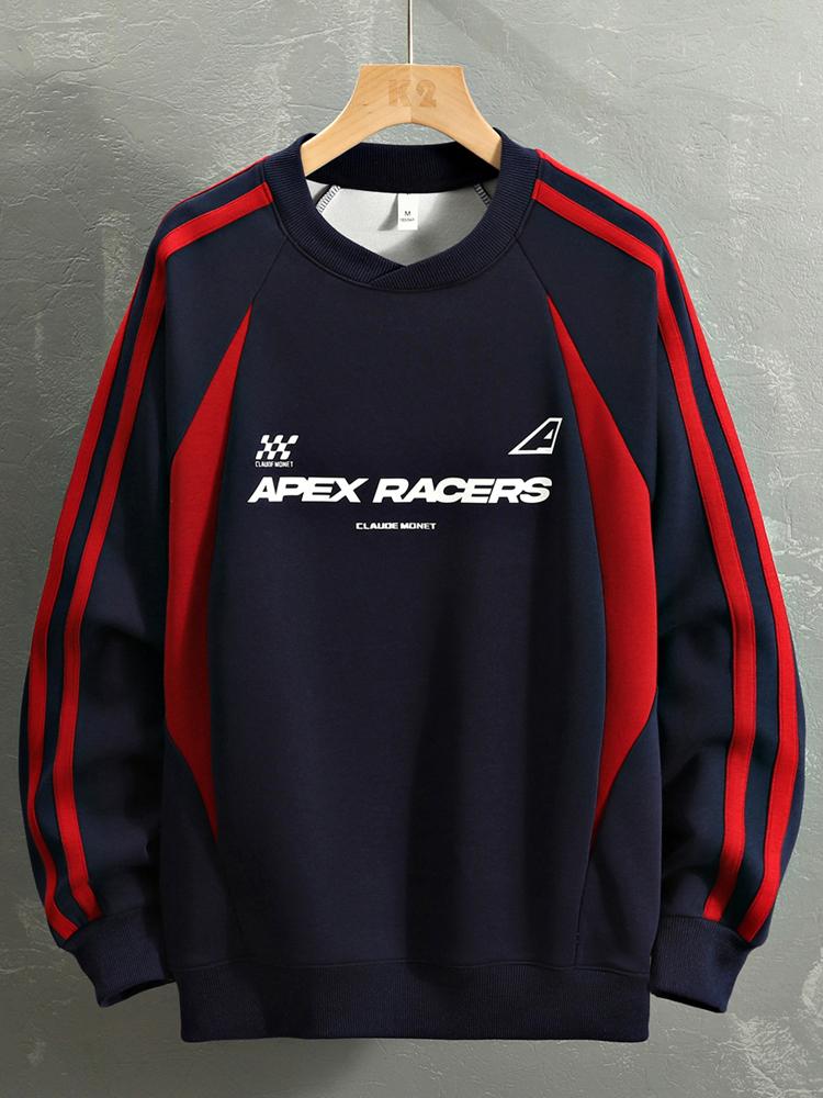 Oversize-Rennslogan-Farbblock-Sweatshirt - Image 5