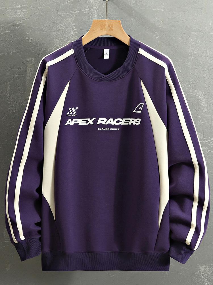 Oversize-Rennslogan-Farbblock-Sweatshirt - Image 7
