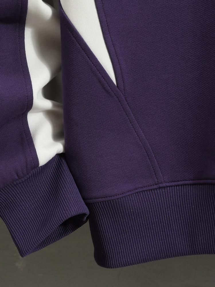 Oversize Slogan Farbblock Sweatshirt - Image 11