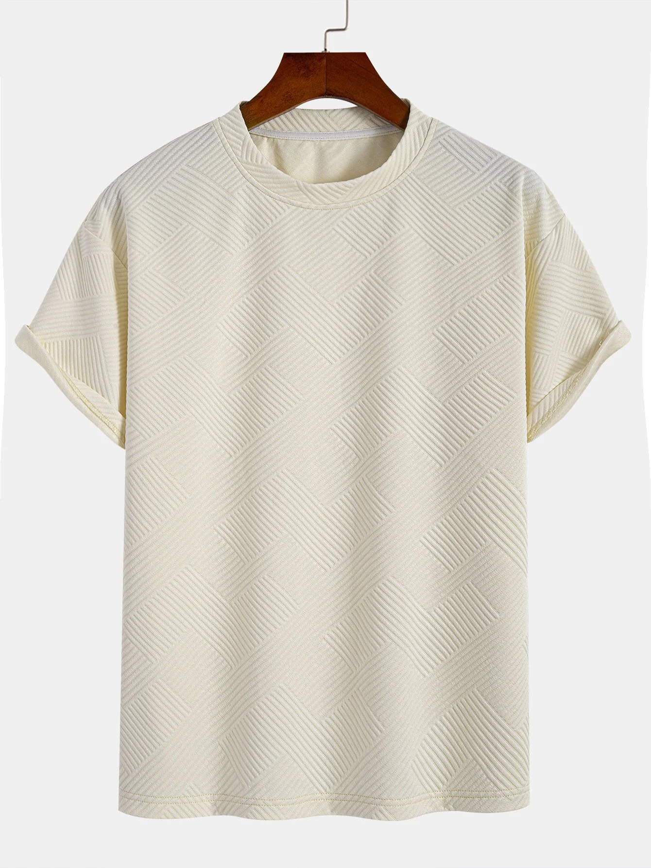 Übergröße Streifen Jacquard T-Shirt - Image 5