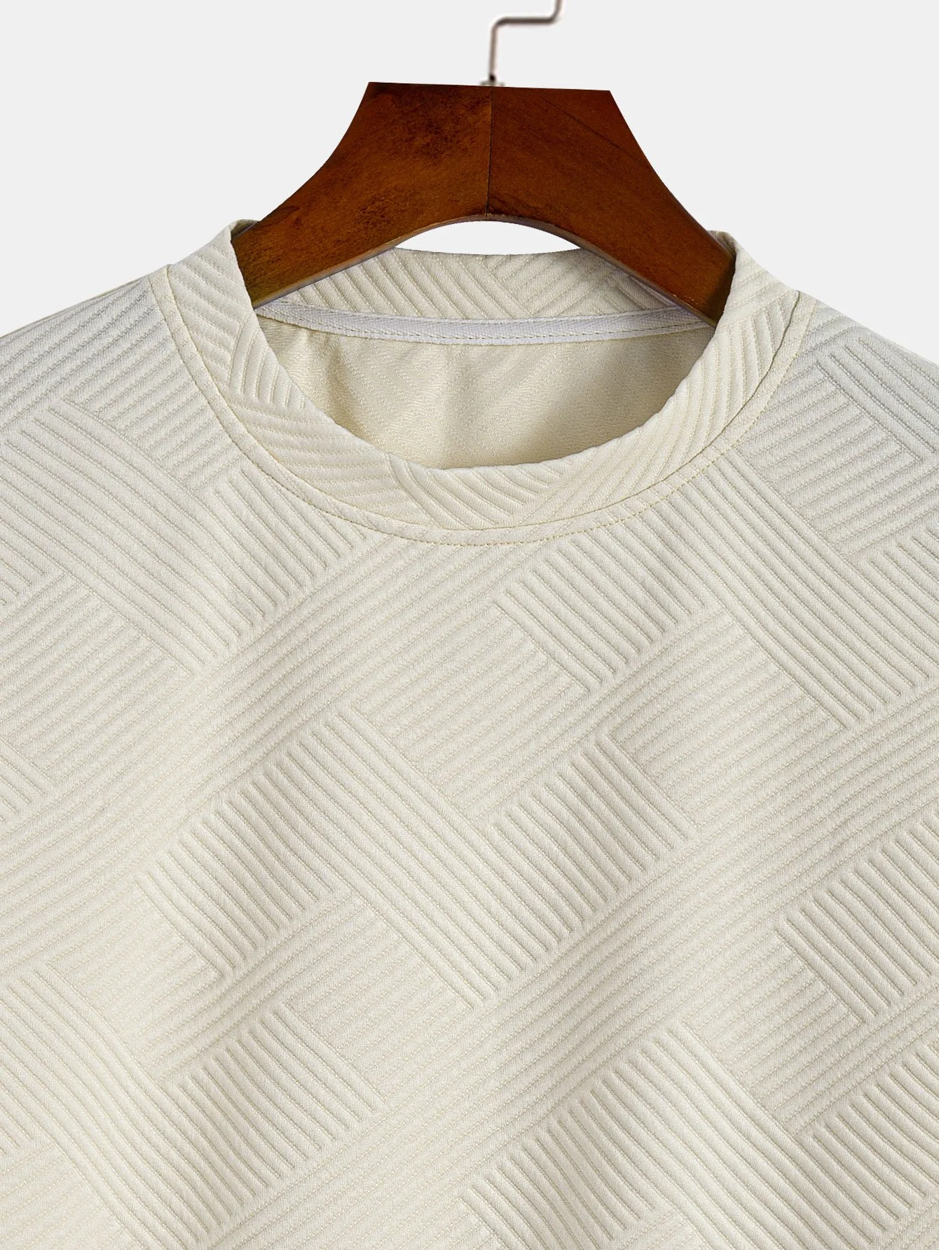 Übergröße Streifen Jacquard T-Shirt - Image 7