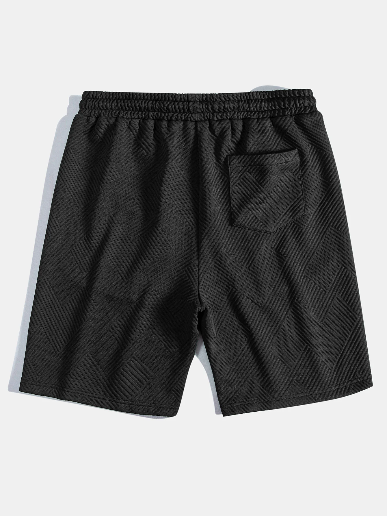 Übergröße Streifen Jacquard T-Shirt & Streifen Jacquard Shorts - Image 5