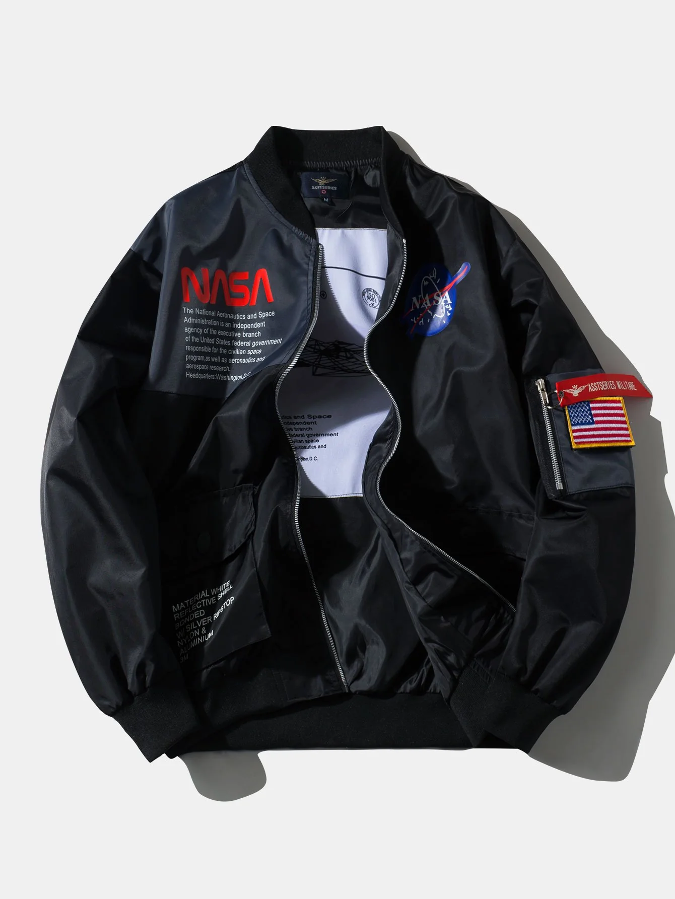 Übergroße NASA Druck Bomberjacke - Image 2