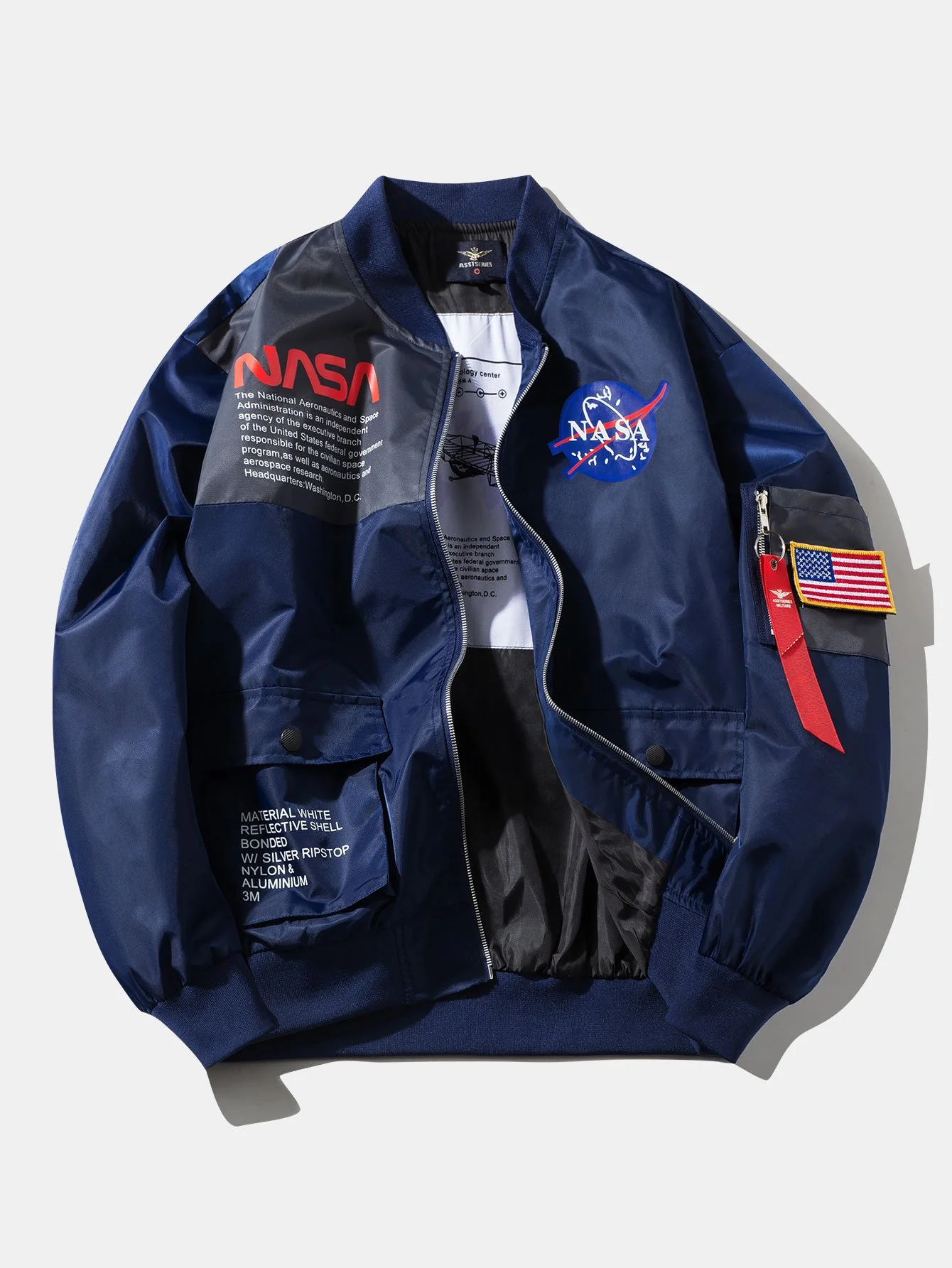Übergroße NASA Druck Bomberjacke - Image 3
