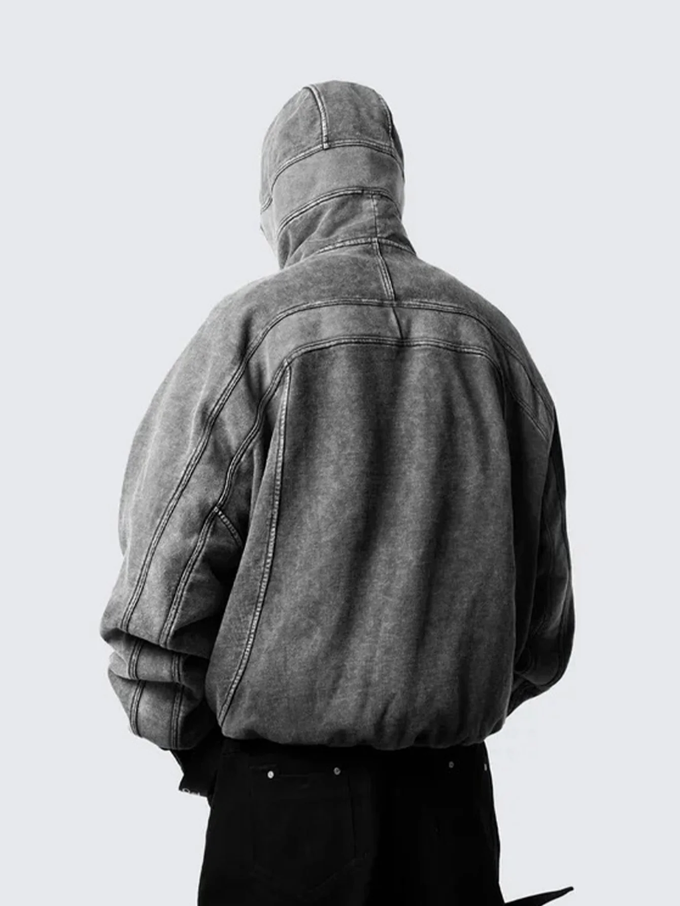 Übergroßer Techwear-Hoodie mit vollständiger Masken-Kapuze - Image 3