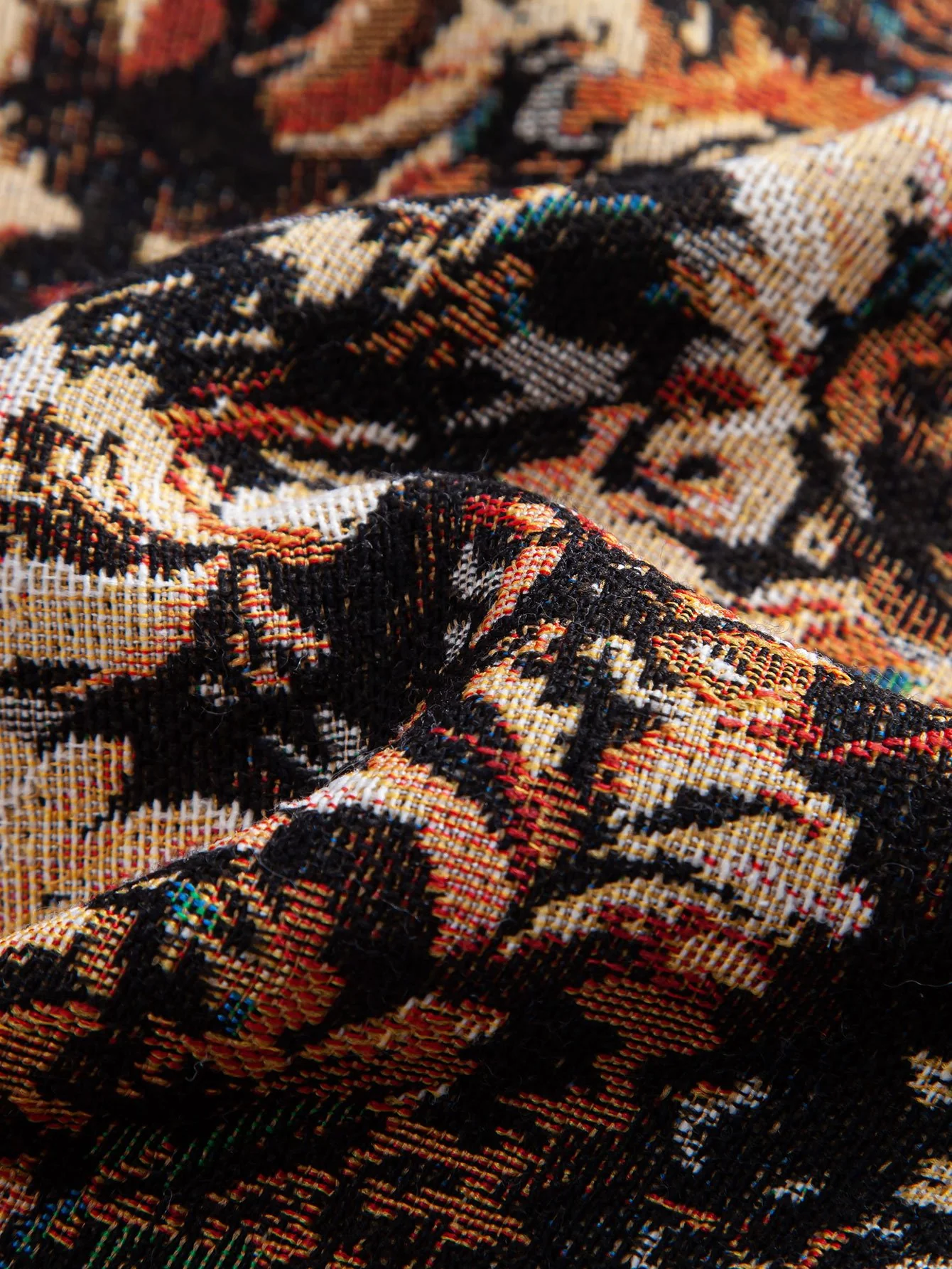 Gemusterte Blumen-Jacquard-Shorts - Image 12