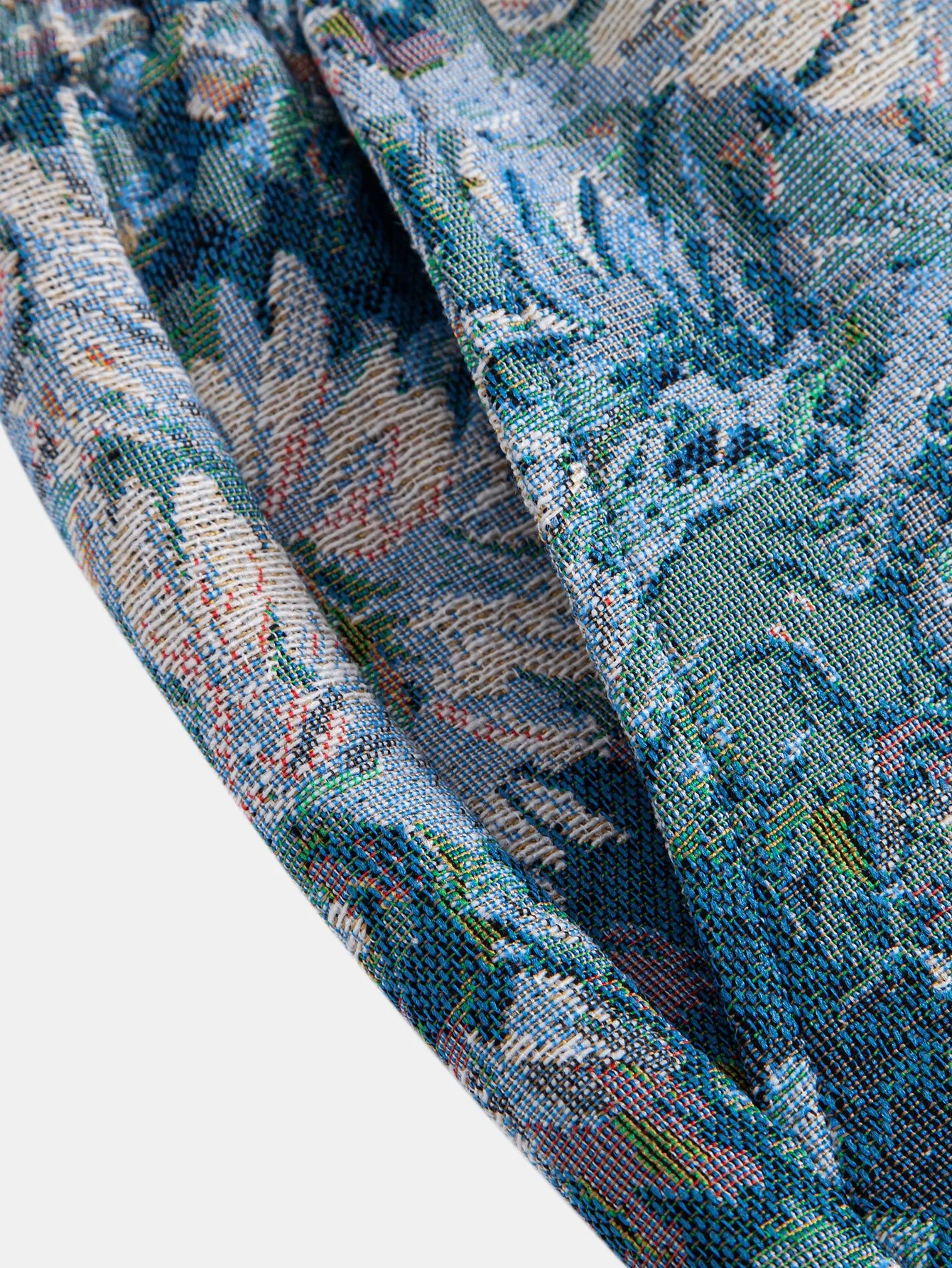 Gemusterte Blumen-Jacquard-Shorts - Image 14