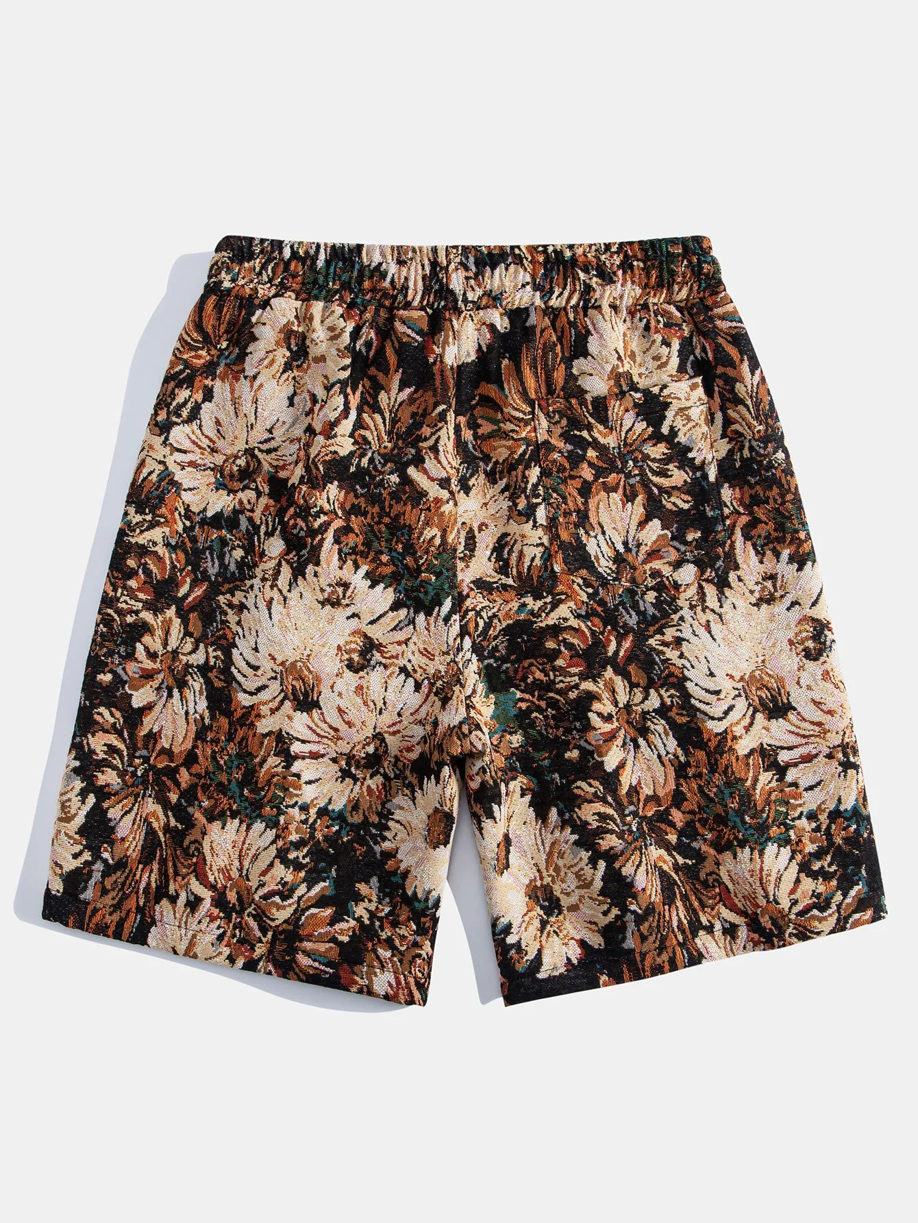 Gemusterte Blumen-Jacquard-Shorts - Image 5