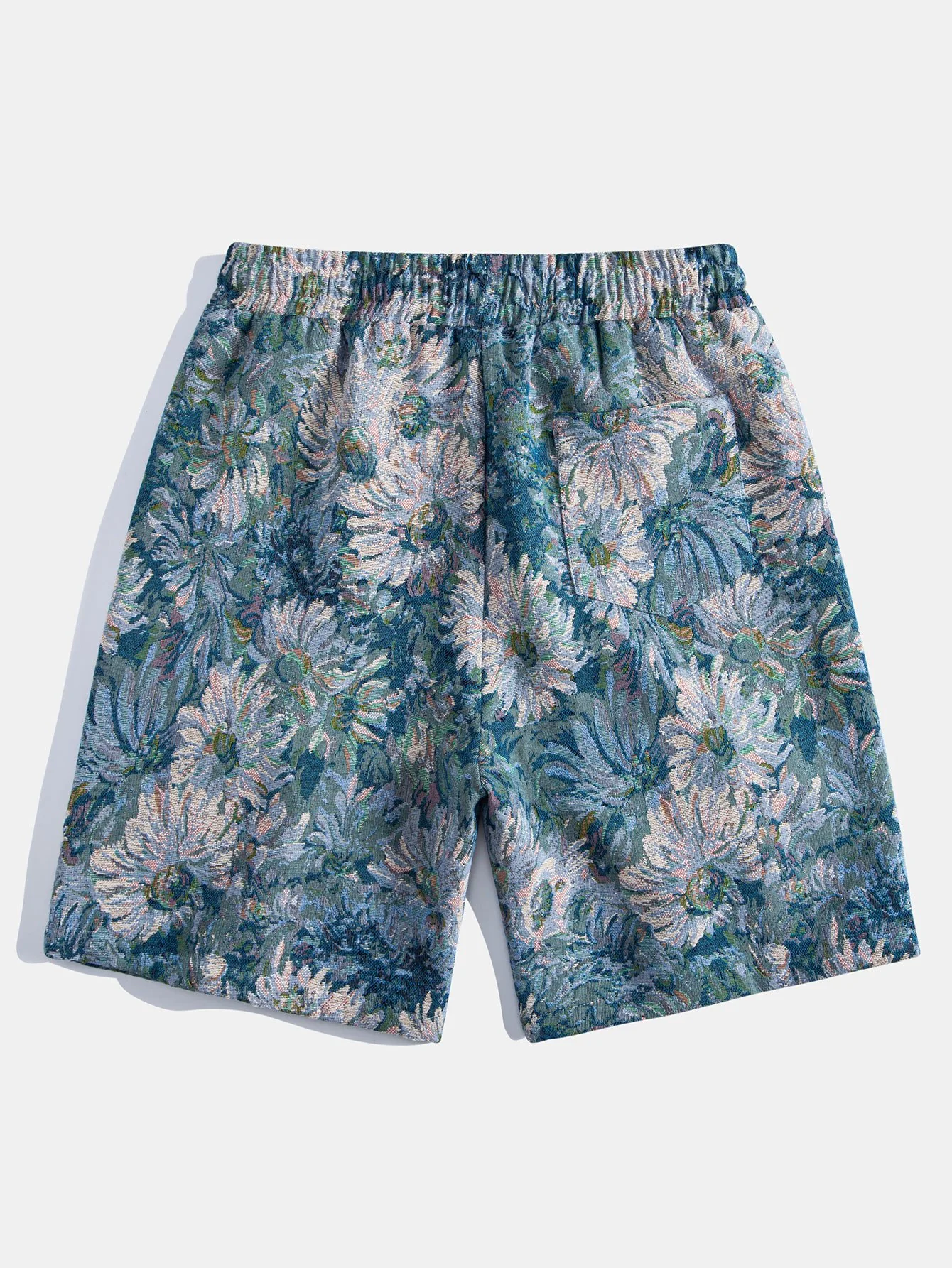 Gemusterte Blumen-Jacquard-Shorts - Image 7