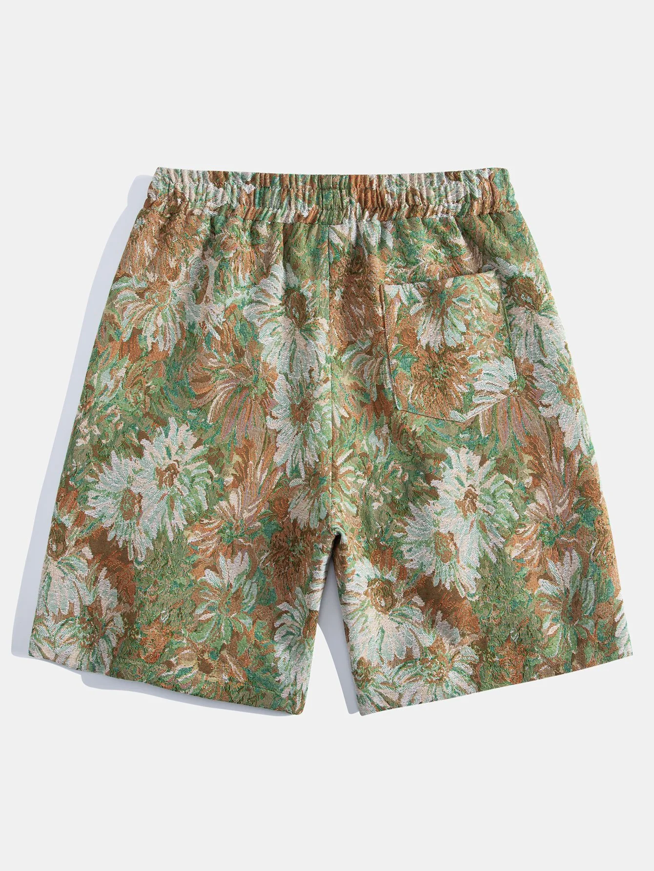 Gemusterte Blumen-Jacquard-Shorts - Image 9