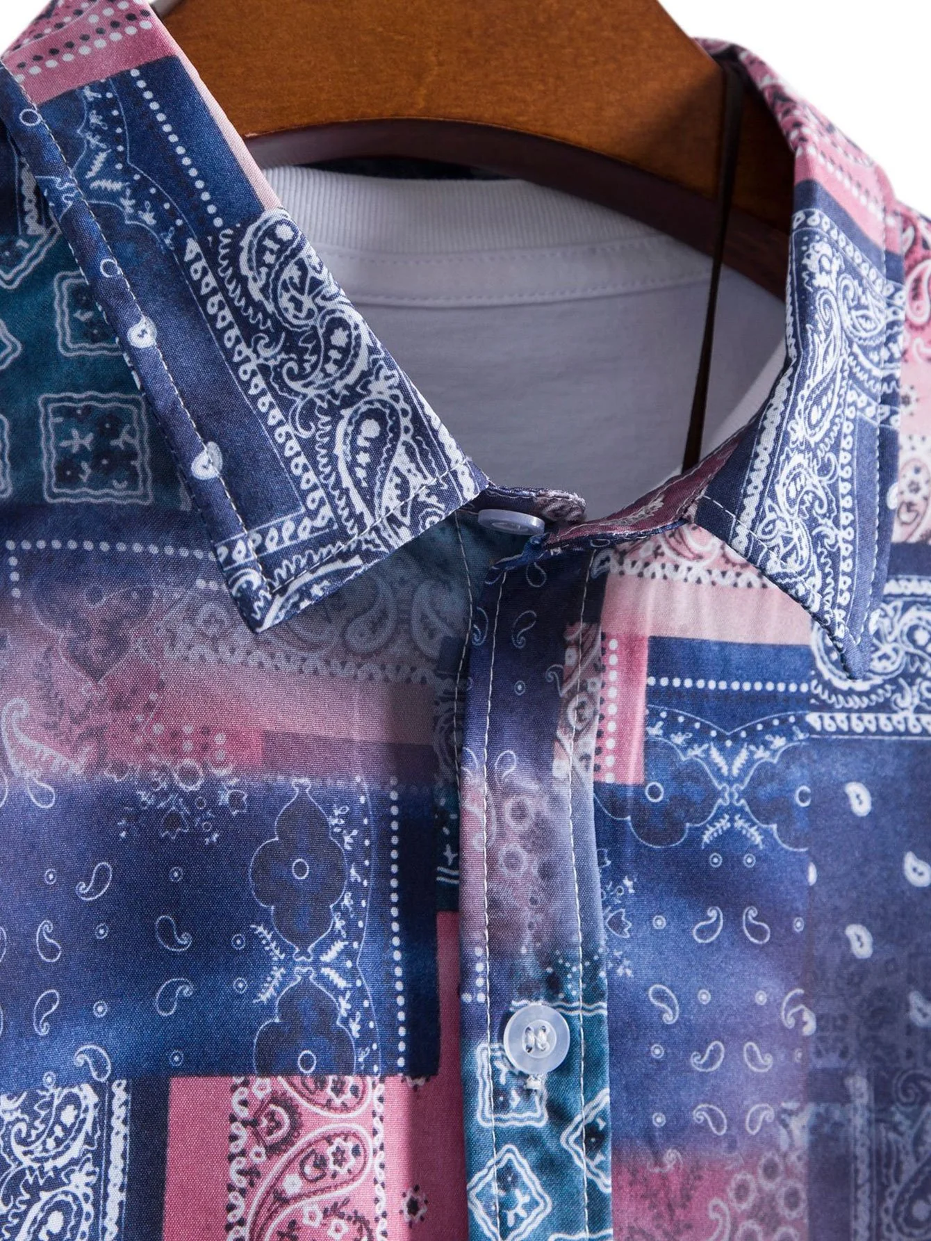 Paisley-Bandana-Druck Hemd mit Knöpfen - Image 3