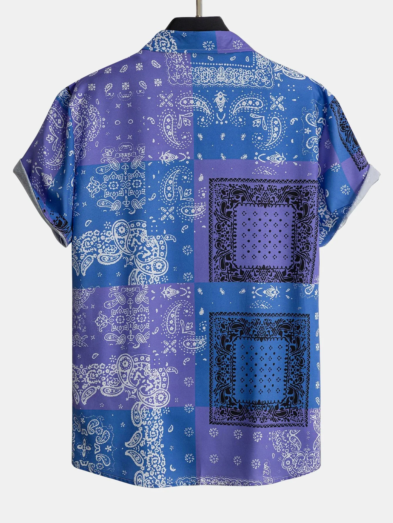 Paisley-Bandana-Druck Hemd mit Knopfleiste #Zufälliges Mustersdesign# - Image 2