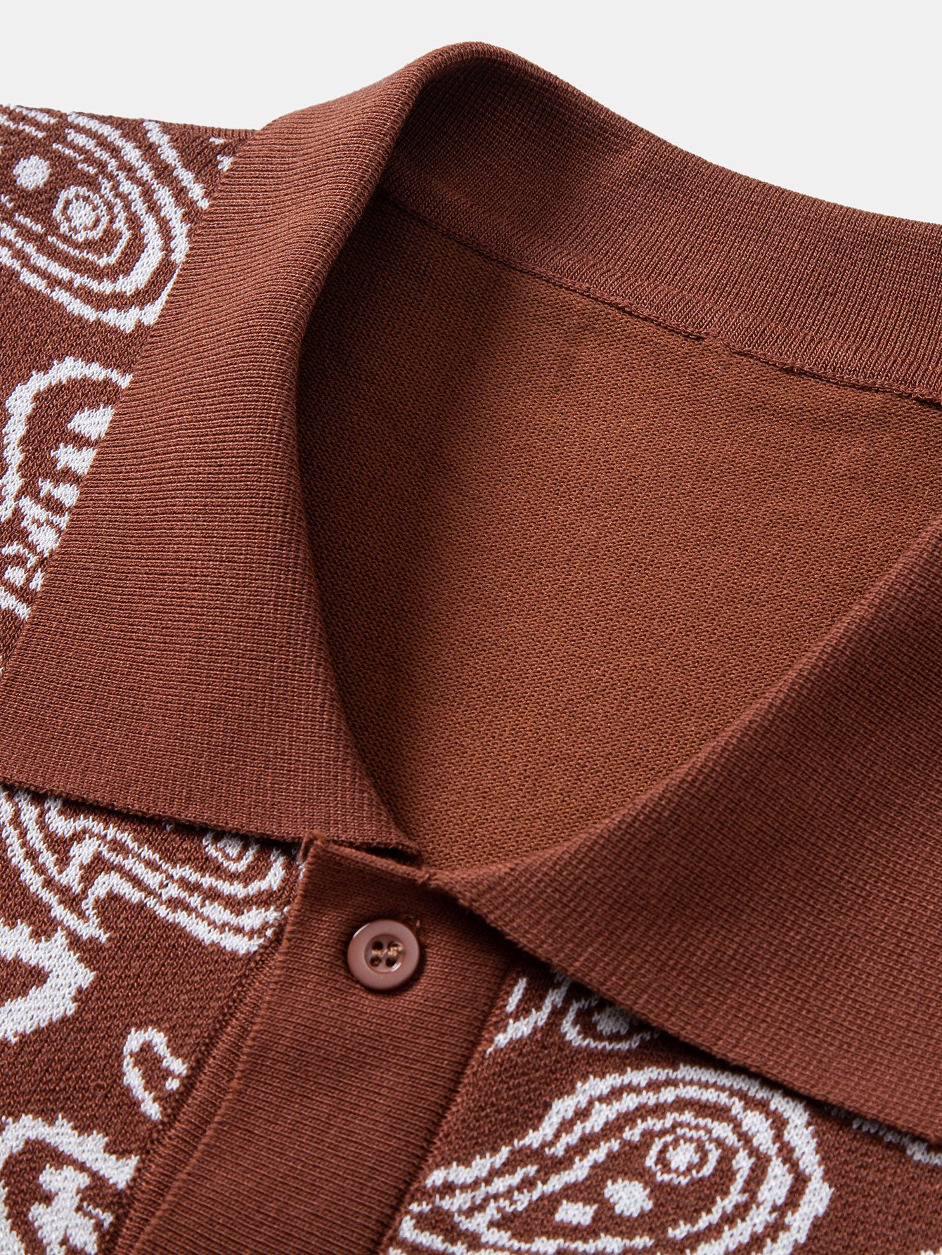Paisley Button Up Knit Shirt & Knit Shorts - Image 16