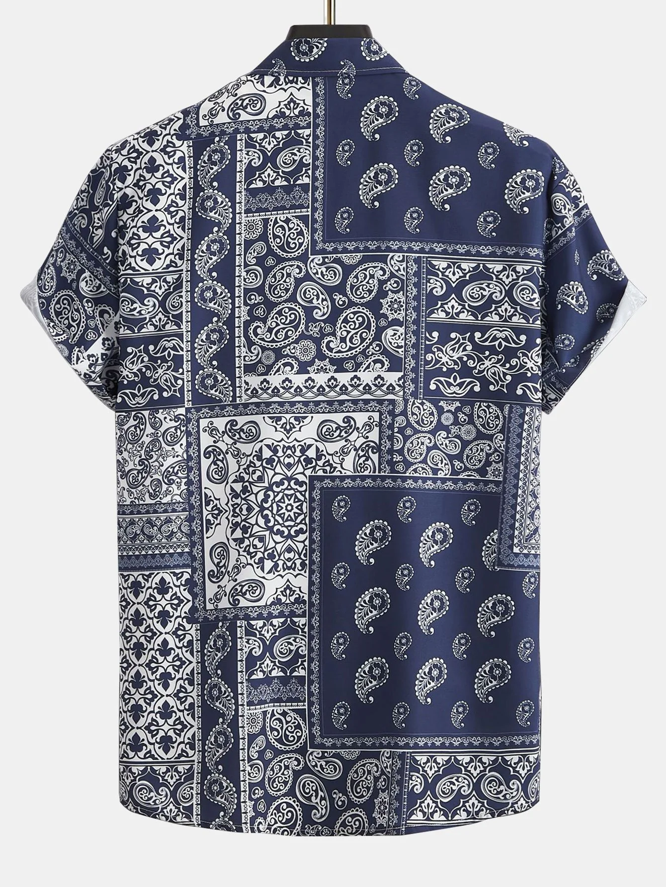 Paisley-Rahmen-Druck Hemd mit Knopfleiste #Zufälliges Must design# - Image 2