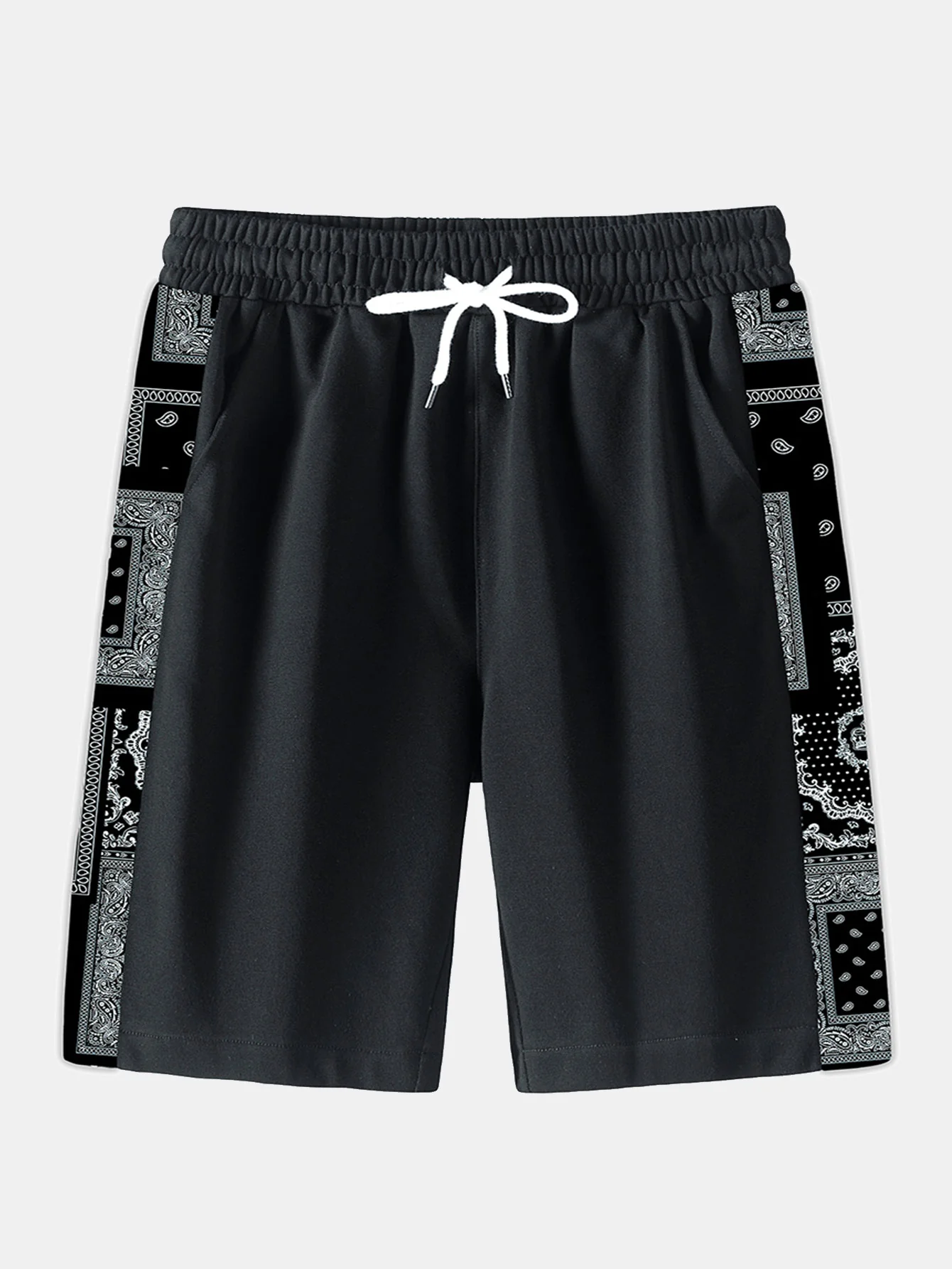Paisley-Paneel-Jersey-Shorts