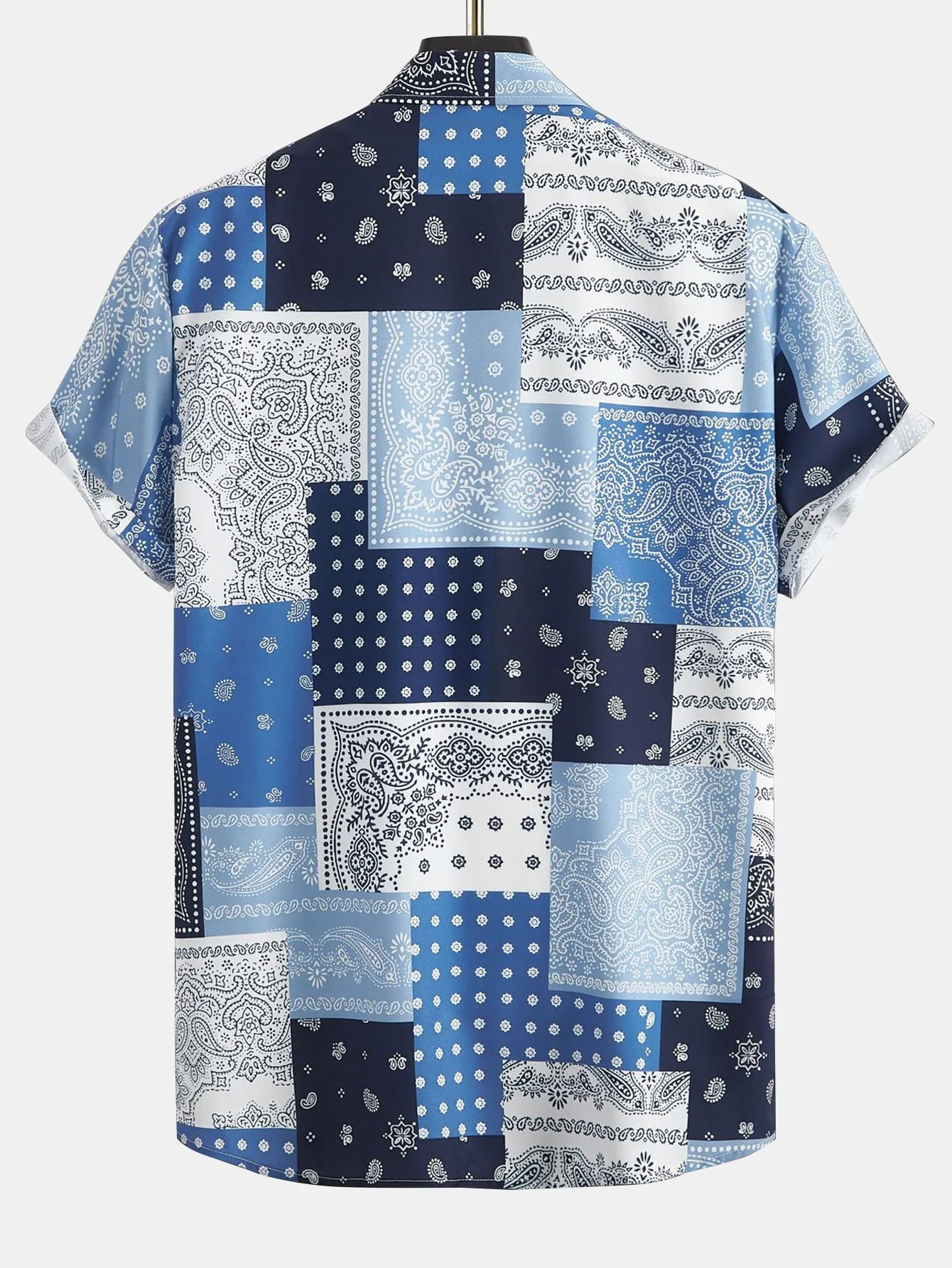 Paisley-Patchwork-Druck Hemd mit Knopfleiste #Zufälliges Mustersdesign# - Image 2