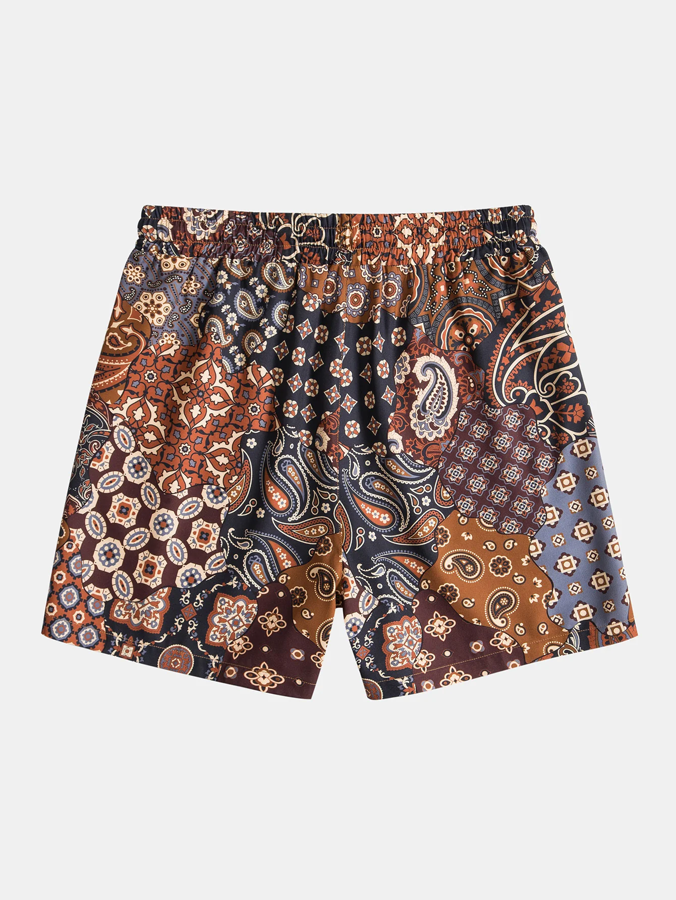 Paisley-Patchwork-Druck Hemd mit Knöpfen & Shorts - Image 5