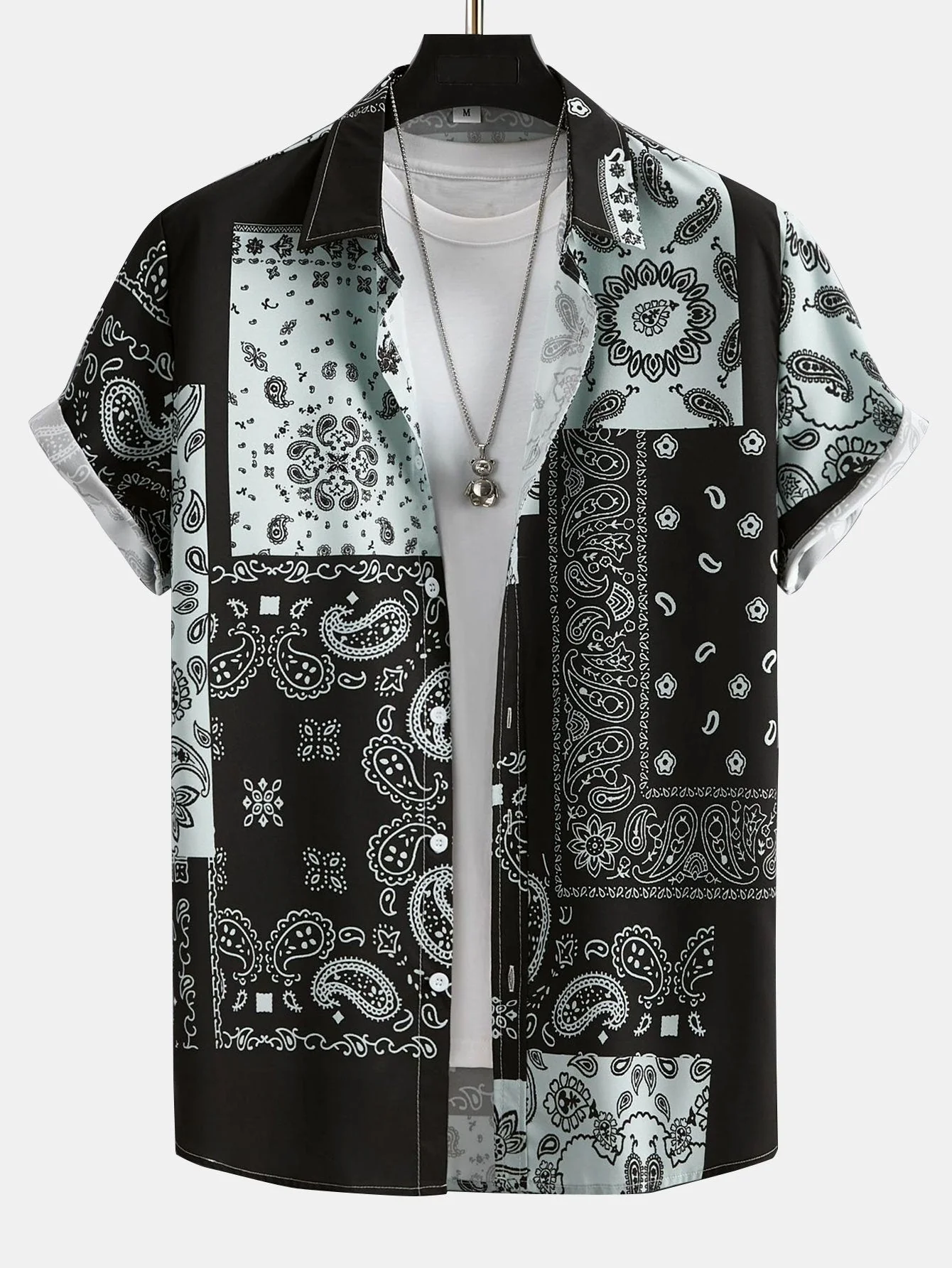 "Paisley-Patchwork-Druckhemd #Zufälliges Mustermuster# & Badehose" - Image 2