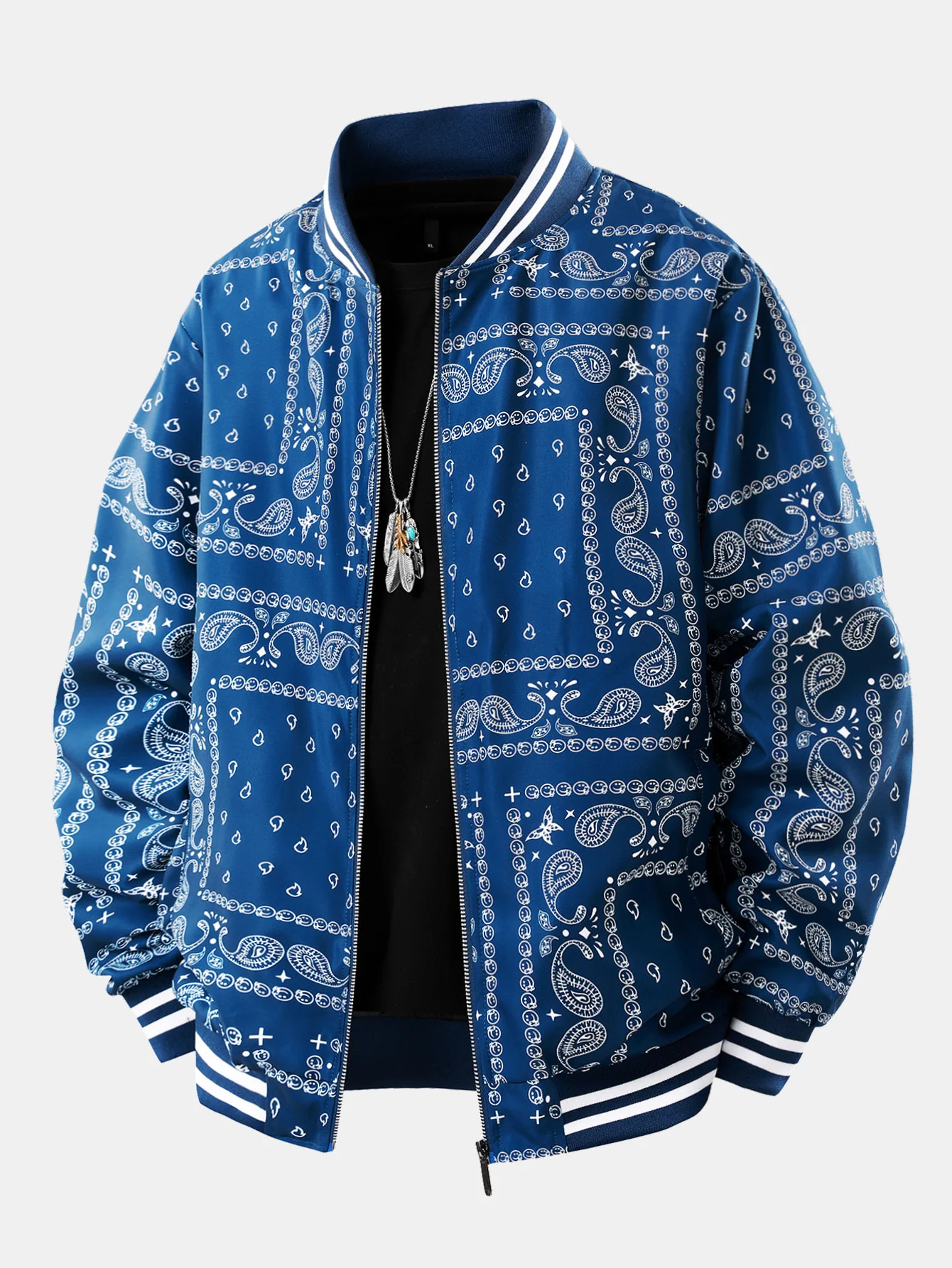 Baseballjacke mit Paisley-Muster - Image 3