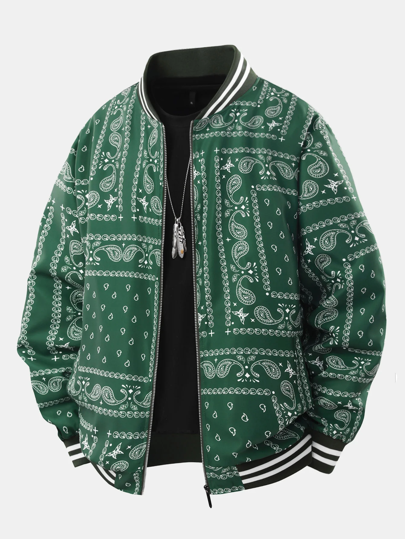 Baseballjacke mit Paisley-Muster - Image 5