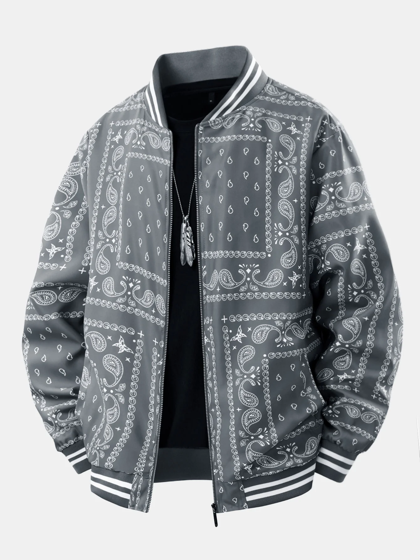 Baseballjacke mit Paisley-Muster - Image 6
