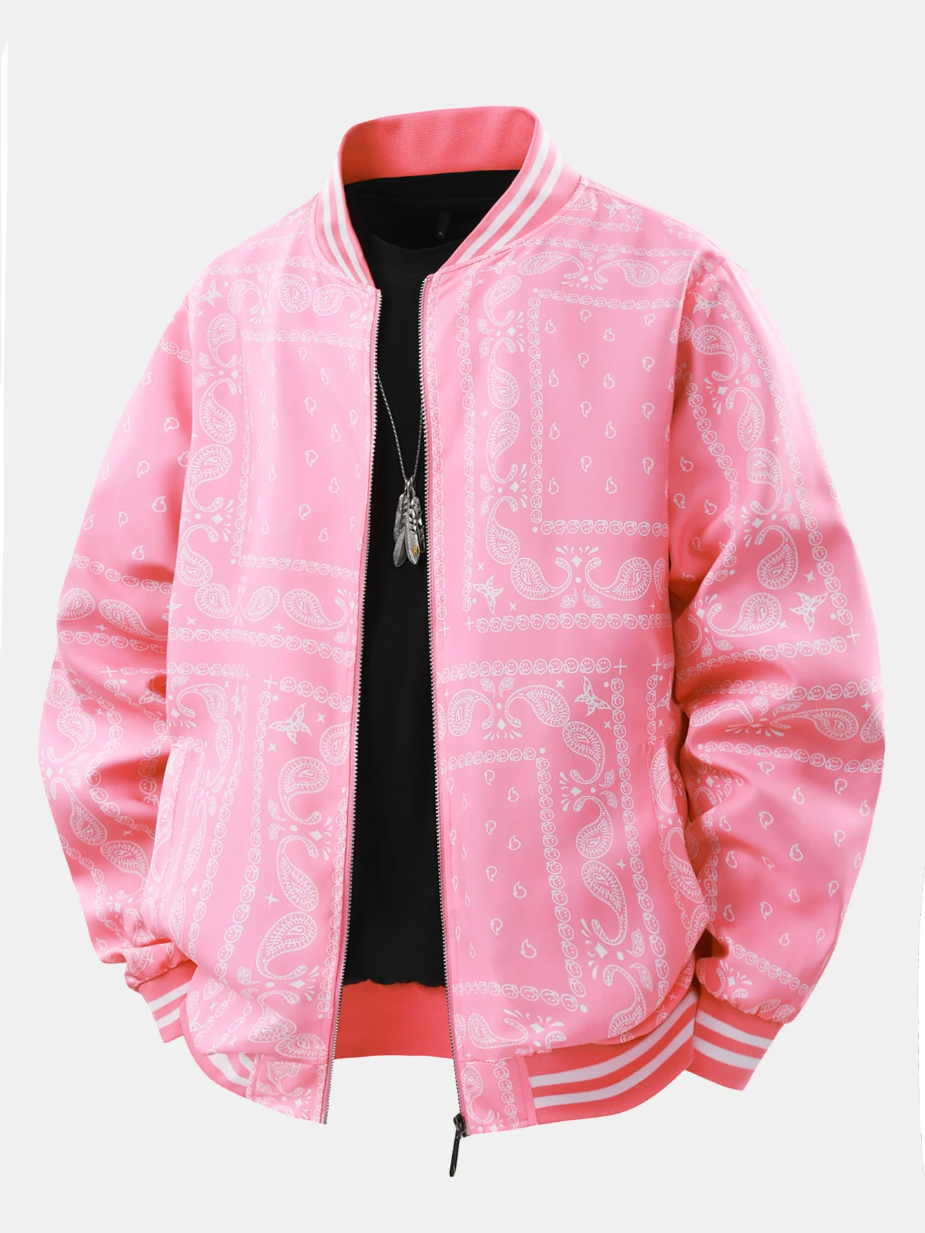 Baseballjacke mit Paisley-Muster - Image 7