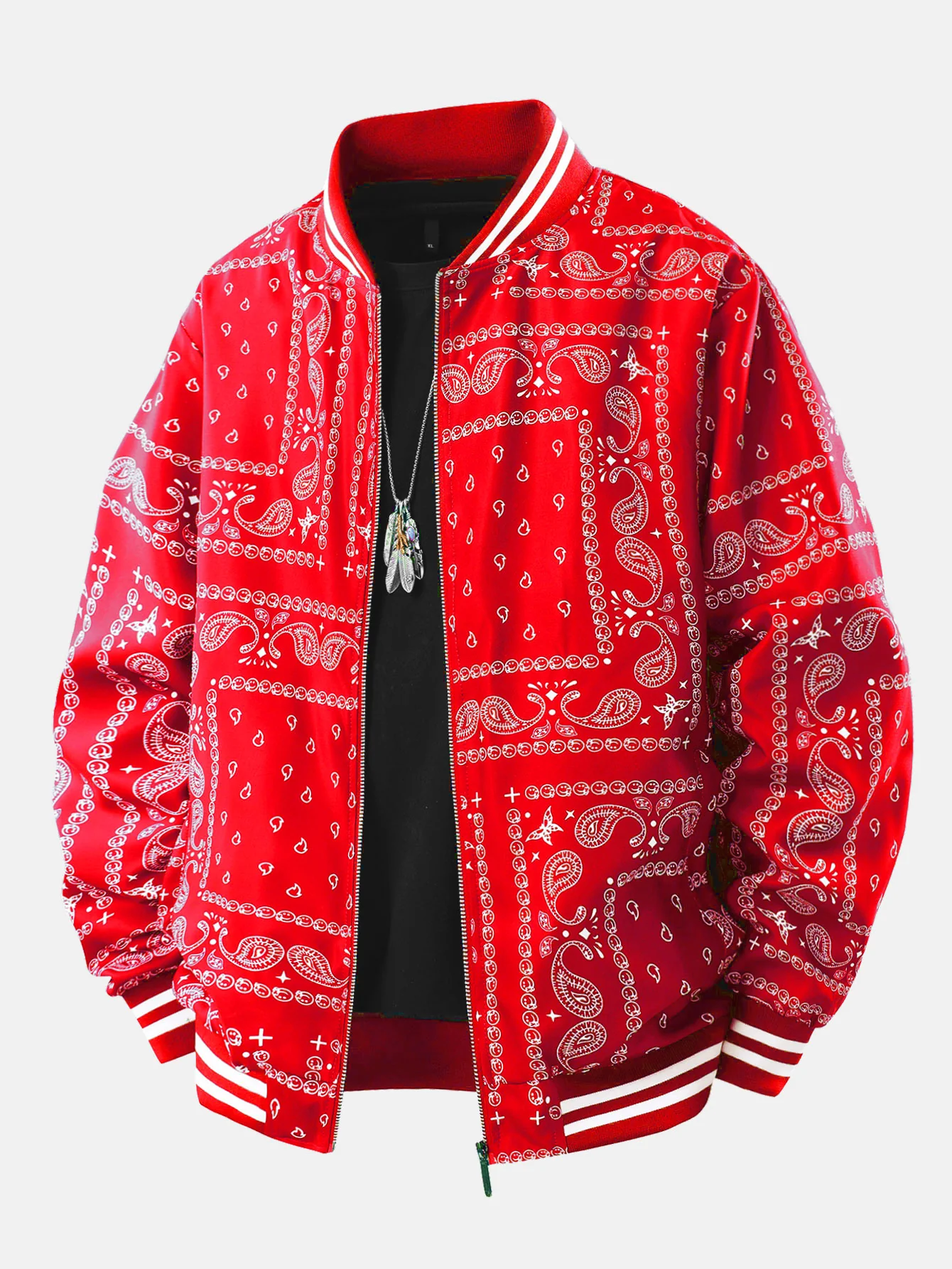 Baseballjacke mit Paisley-Muster - Image 8