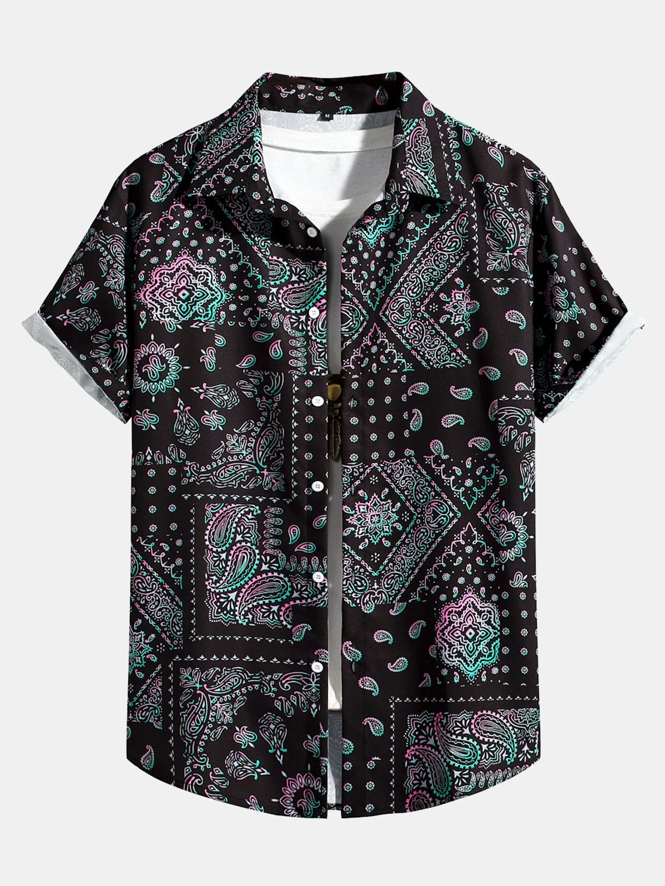 Paisley-Print Hemd mit Knöpfen