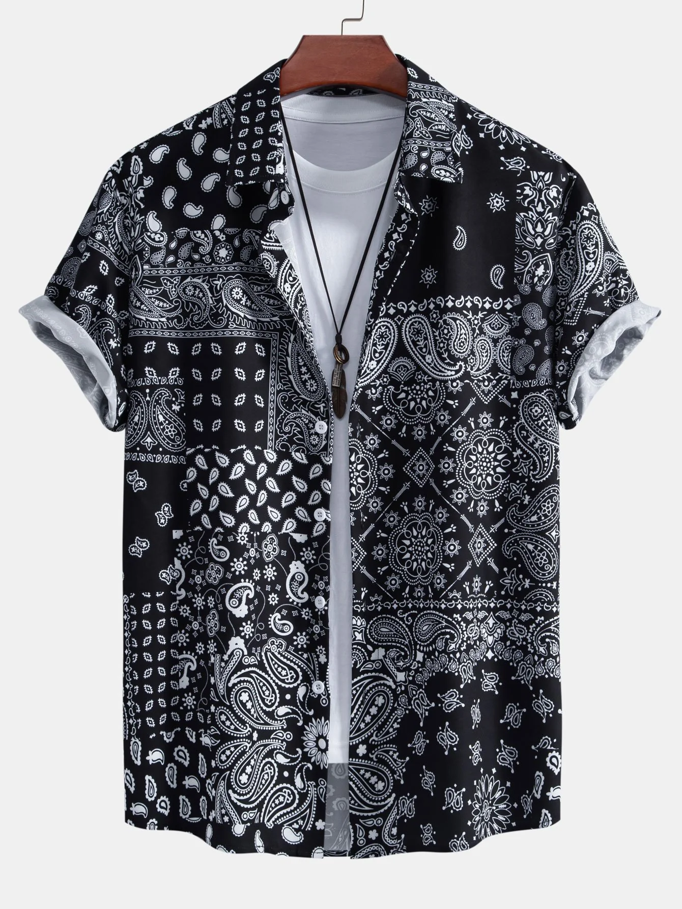Paisley-Print Hemd mit Knöpfen