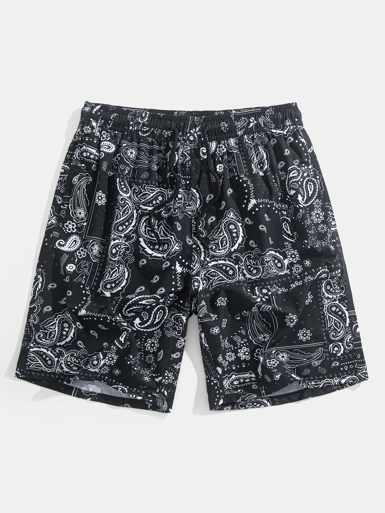 Paisley-Print Hemd mit Knöpfen & Badeshorts mit Kordelzug - Image 4
