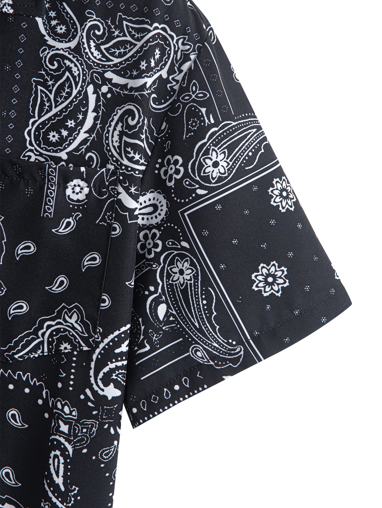 Paisley-Print Hemd mit Knöpfen & Badeshorts mit Kordelzug - Image 7