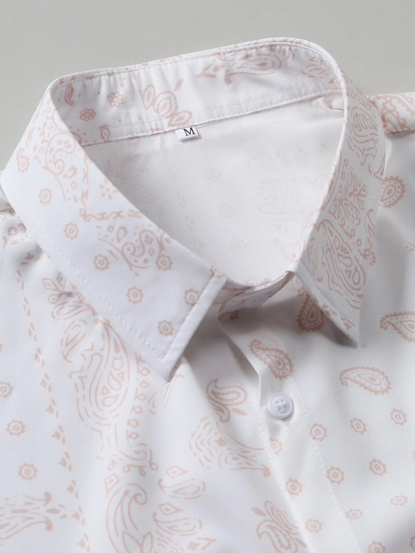 Paisley Print Button Up Shirt - Image 4
