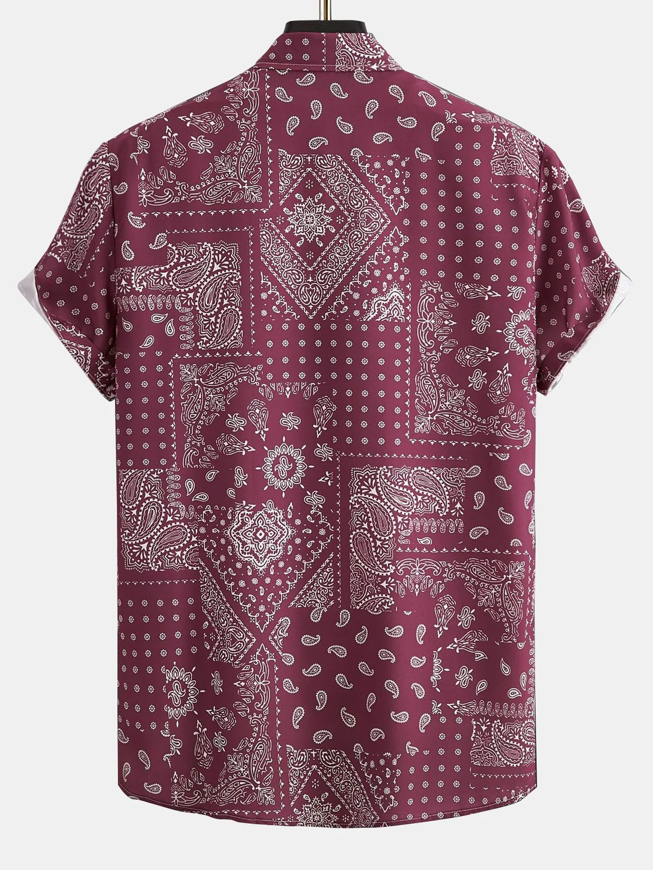 Paisley-Print Button-Up-Hemd #Zufälliges Mustersdesign# - Image 2