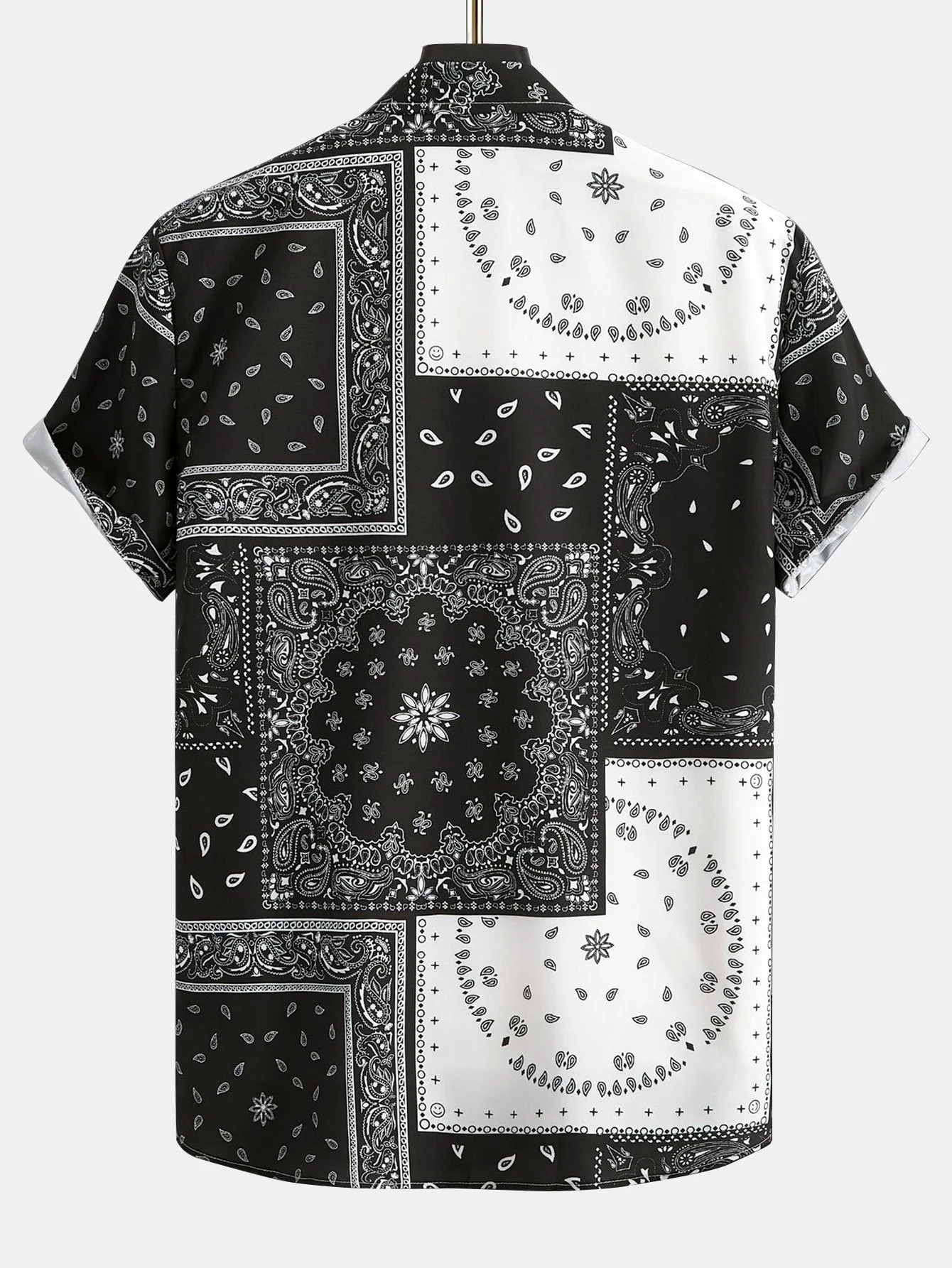 Paisley-Print Hemd mit Knopfleiste #Zufälliges Mustersdesign# & Badeshorts - Image 4