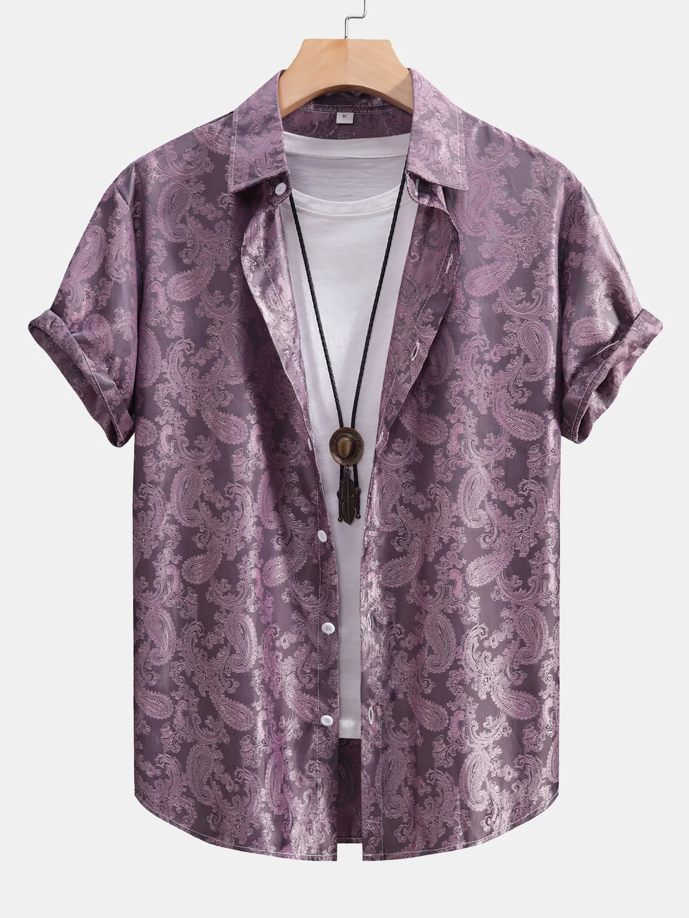 Paisley-Print-Satinhemd