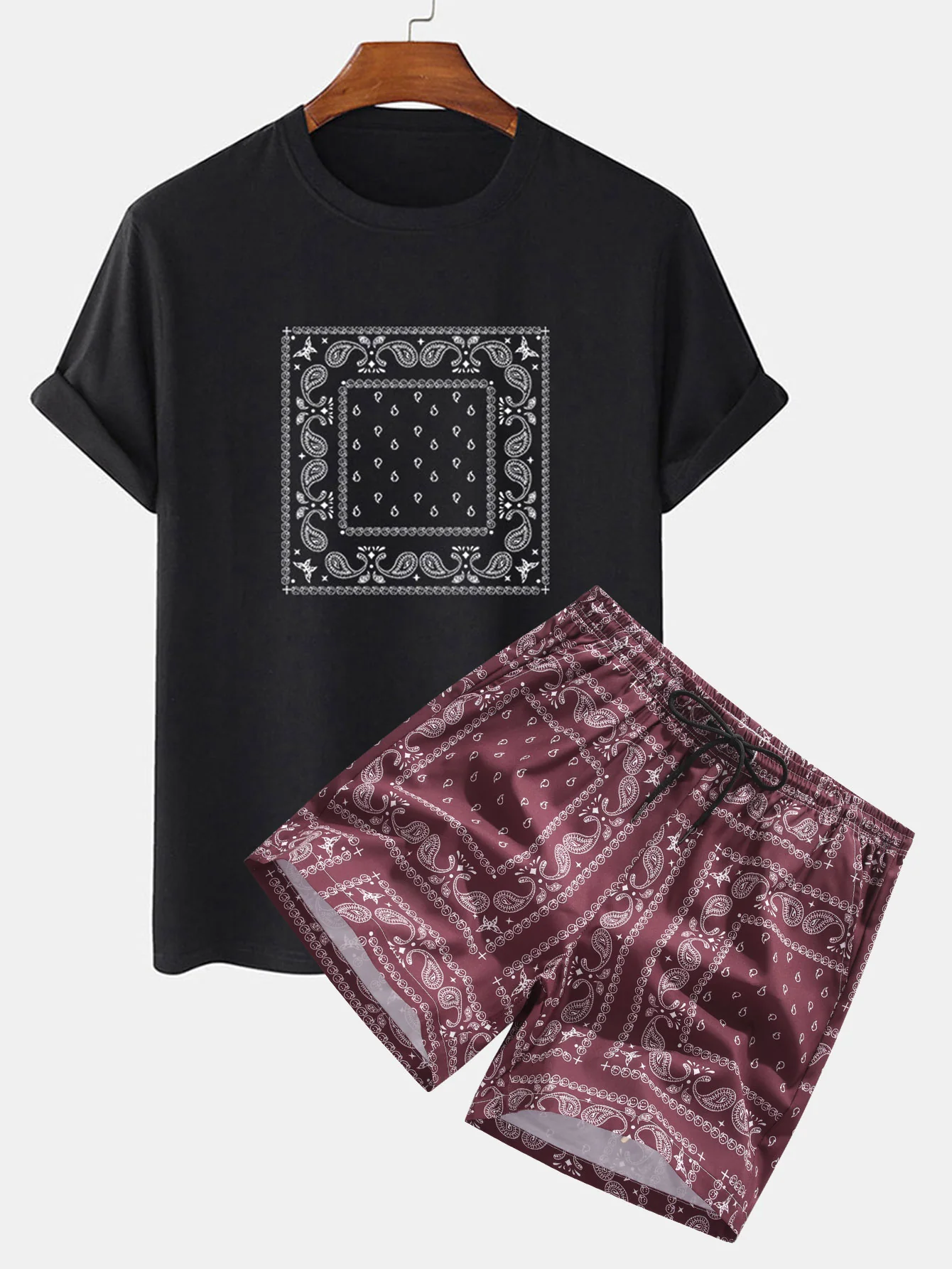 Paisley-Print T-Shirt & Paisley-Print Shorts