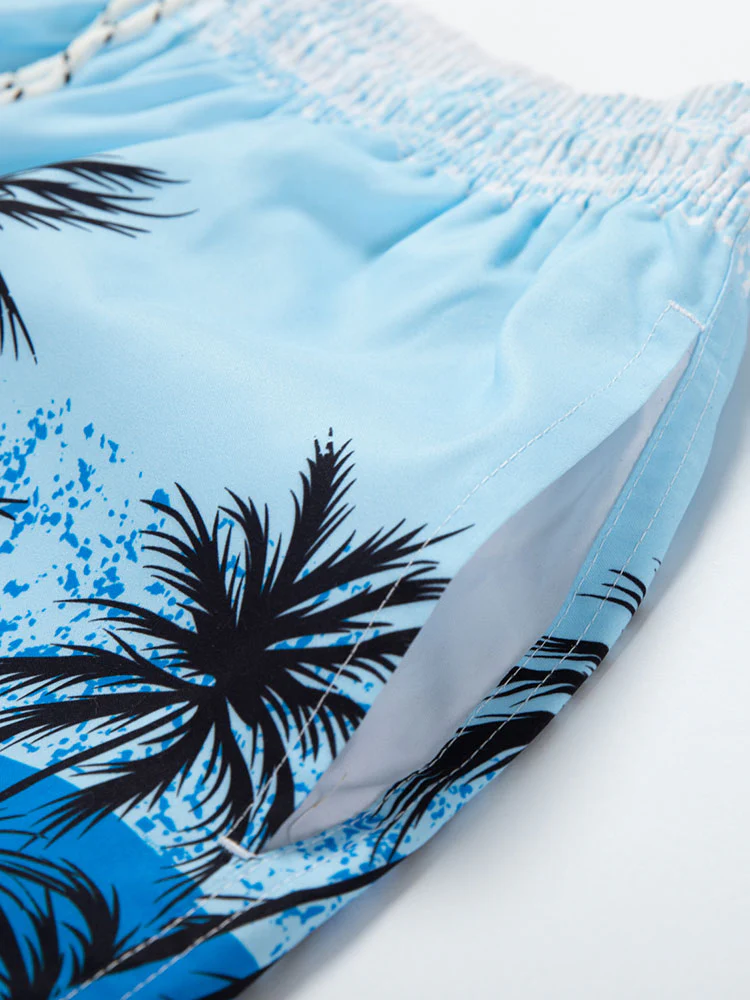 Palmblatt-Print Tanktop & Tropen-Print Badehose - Image 11