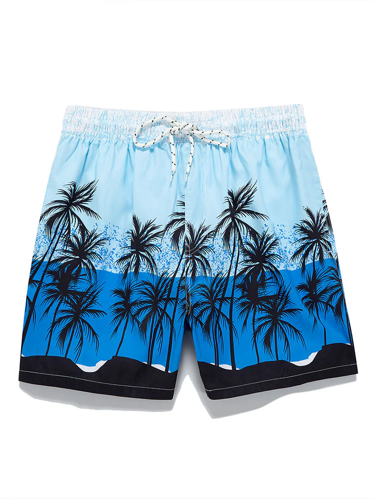 Palmblatt-Print Tanktop & Tropen-Print Badehose - Image 6