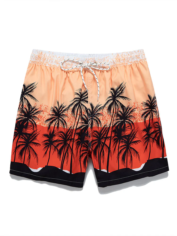 Palmblatt-Print Tanktop & Tropen-Print Badehose - Image 8
