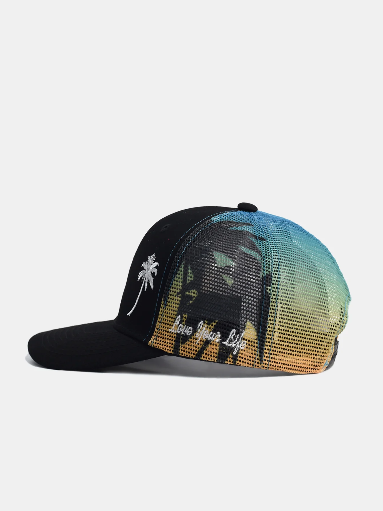Palmenbaum Stickerei Netz Baumwoll Baseballmütze - Image 3