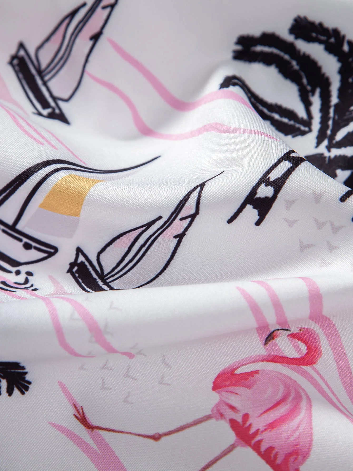 Palmenbaum Flamingo Druck Knopf-Down Hemd - Image 5