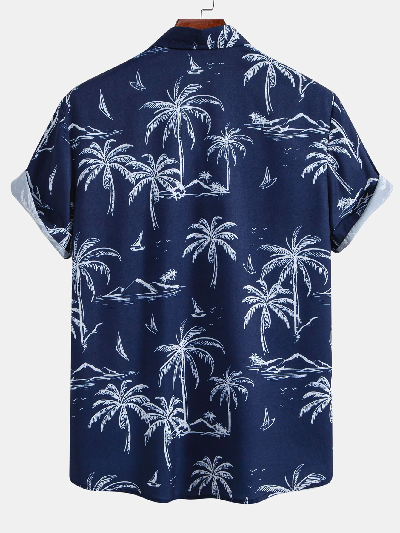 Palm Tree Island Print Hemd mit Knopfleiste - Image 6