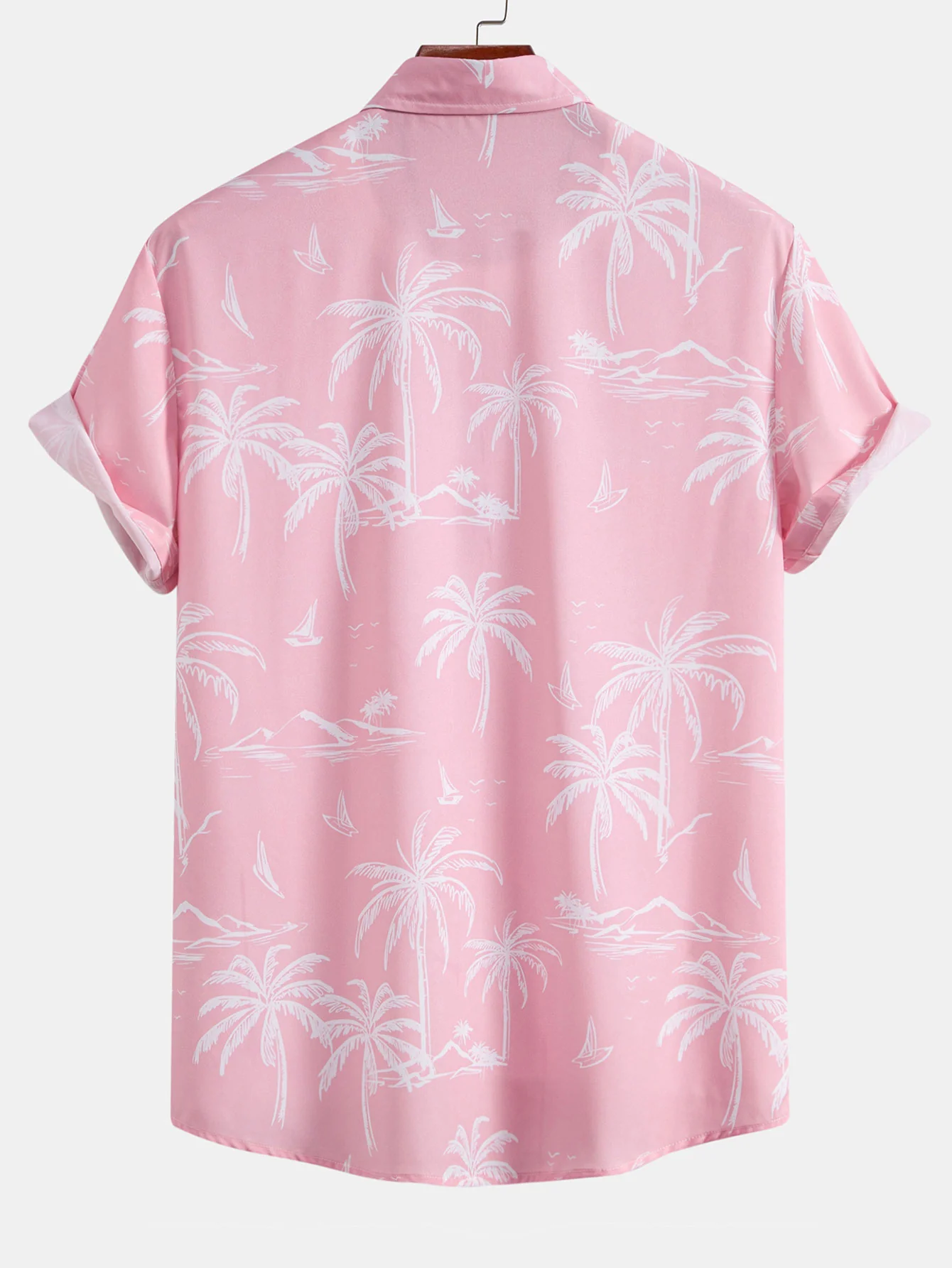 Palm Tree Island Print Hemd mit Knopfleiste - Image 4