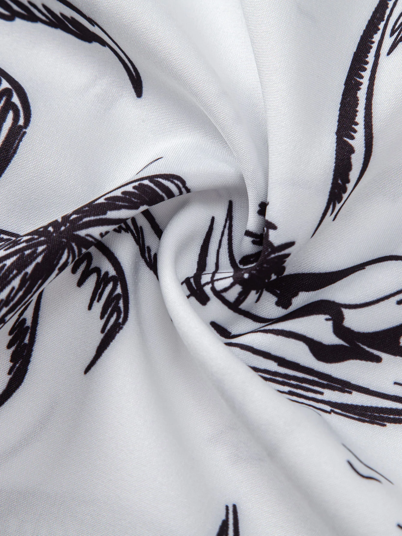 Palm Tree Island Print Hemd mit Knopfleiste & gestreifte Badehose mit Print - Image 9