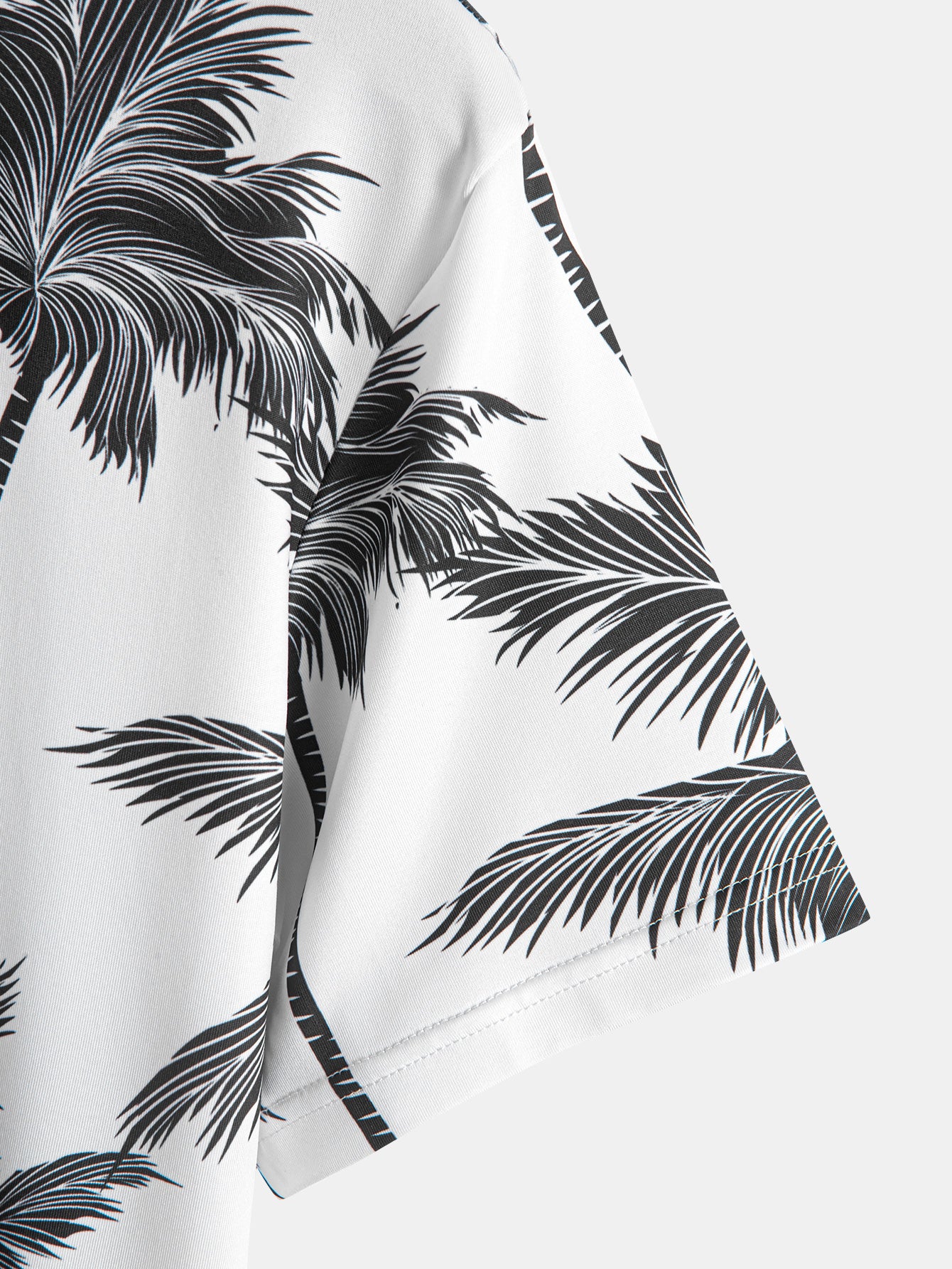 Palmenbaum-Print T-Shirt mit Bogen-Saum - Image 4
