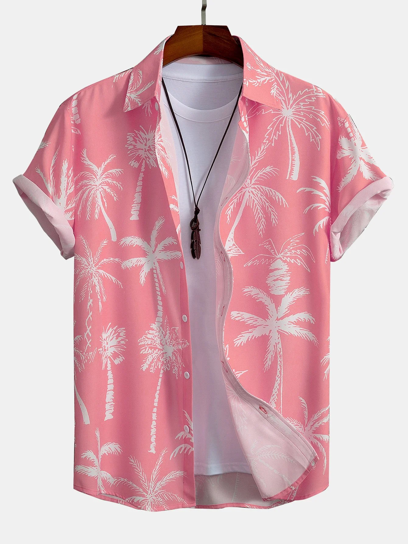 Palmbaum-Print Hemd mit Knopfleiste - Image 3