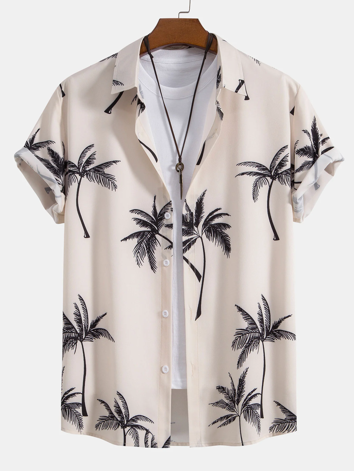 Palmbaum-Print Hemd mit Knopfleiste - Image 5